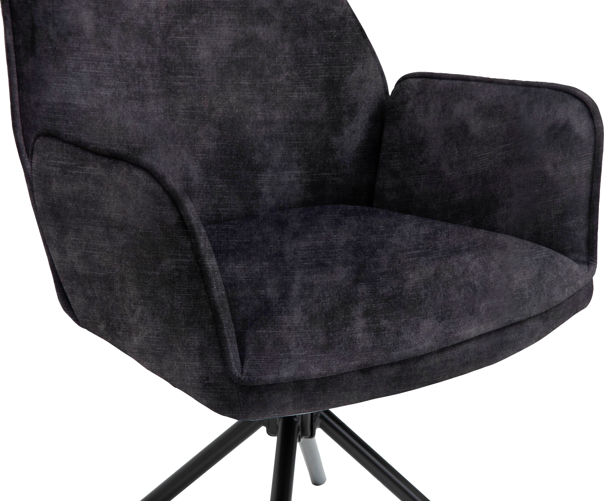 byLIVING Esszimmerstuhl »Blair«, (Set), 2 St., Samtstoff Velvet, 2er-Set, 360 Grad drehbar, gemütlicher Sessel, verschiedenen Stoffe