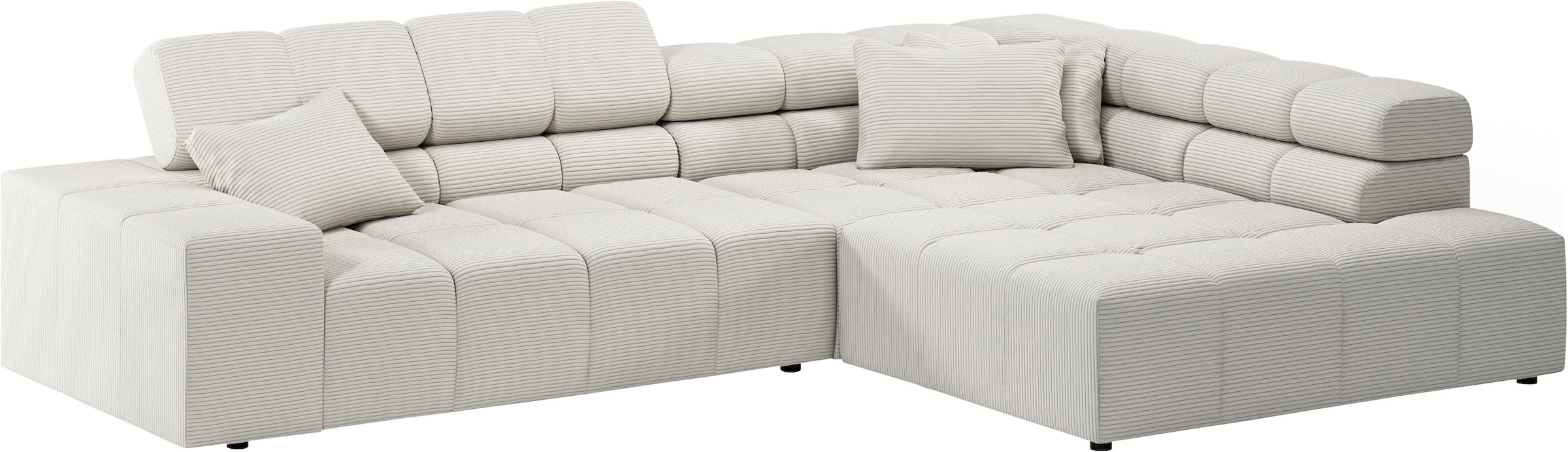Home affaire Ecksofa »Ancona incl. Kopfteilverstellung, Breite 319cm, L-Form« wahlweise motorische Sitztiefenverstellung, auch in Cord + Easy Care