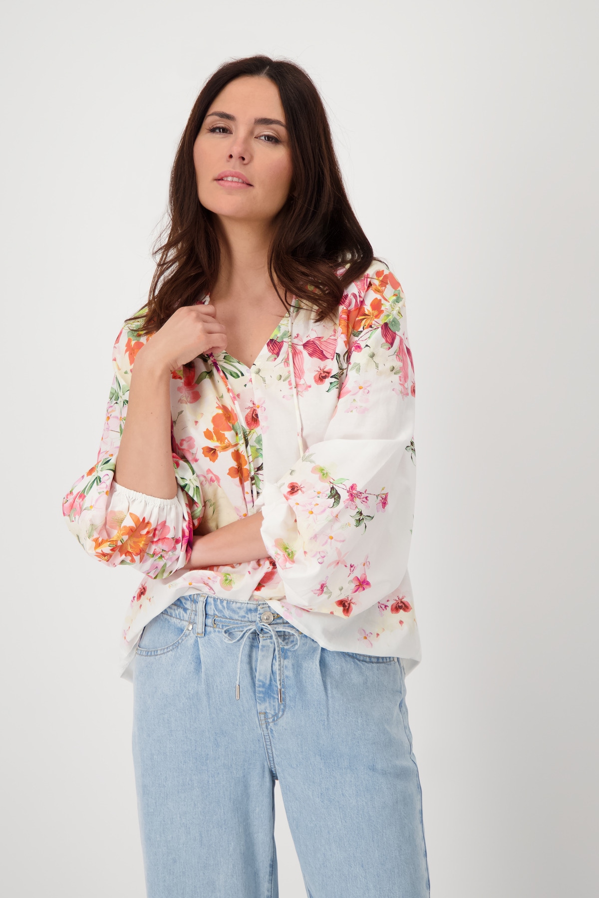 Monari Schlupfbluse, mit allover Blumenprint günstig online kaufen