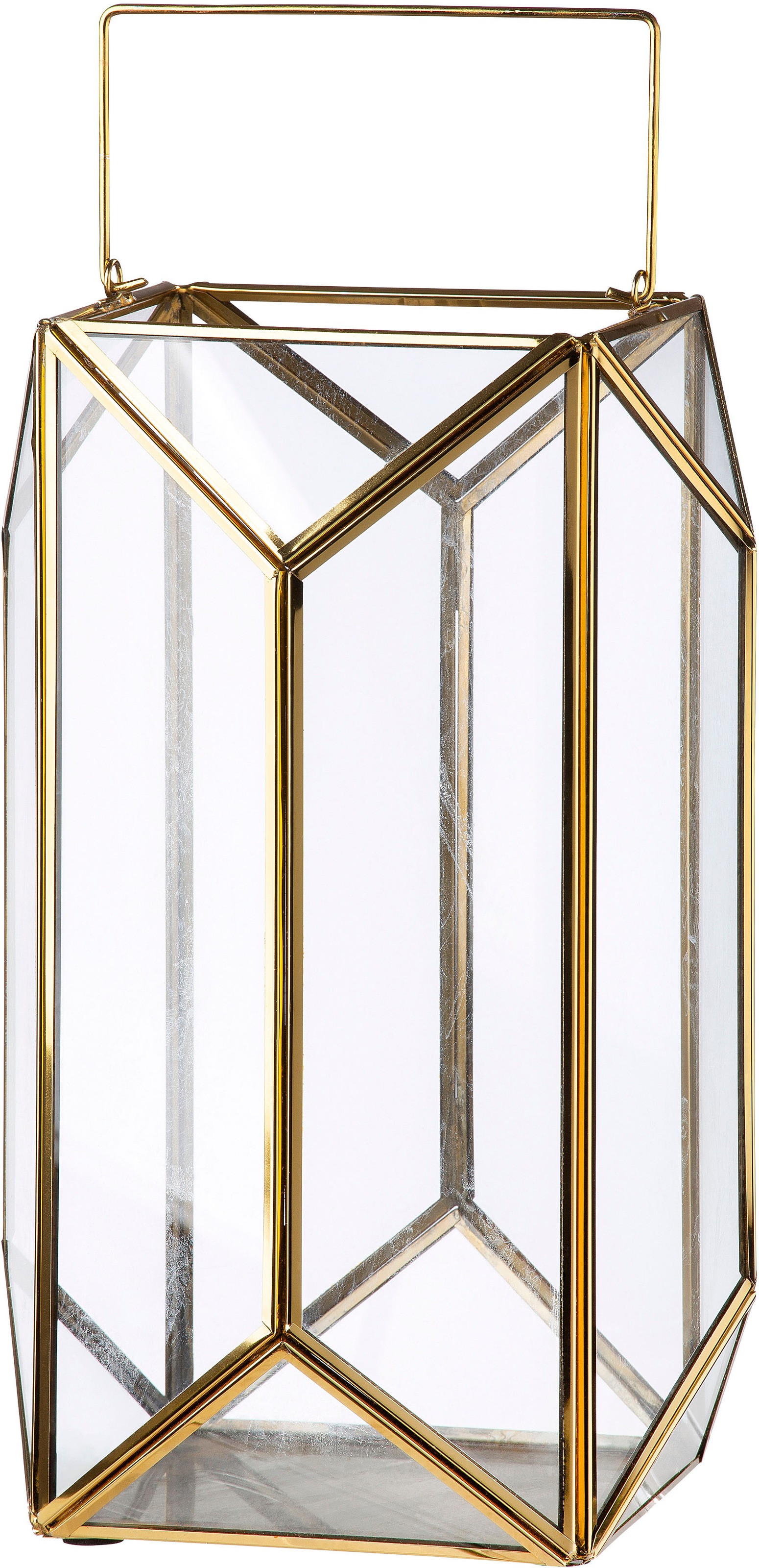 GILDE Windlicht "Kerzenhalter Cozy, Laterne" 1-flammig, aus Metall und Glas günstig online kaufen