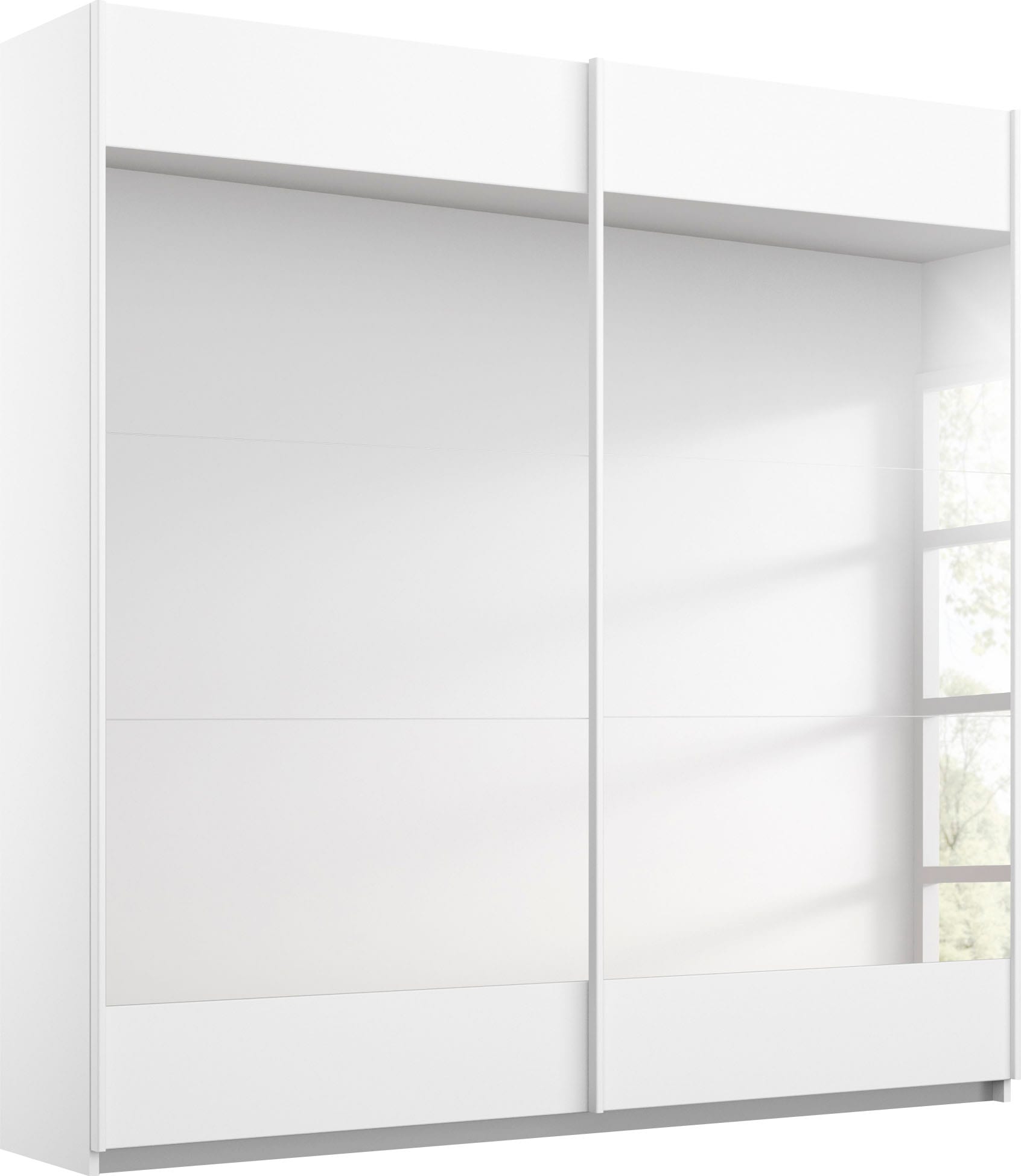 rauch Schwebetürenschrank "Kleiderschrank Schrank Garderobe Wäscheschrank Ankleide MALIBU" in 5 Breiten, Höhe 210 cm, mit großflächigen Türen, großzügiger Stauraum MADE IN GERMANY