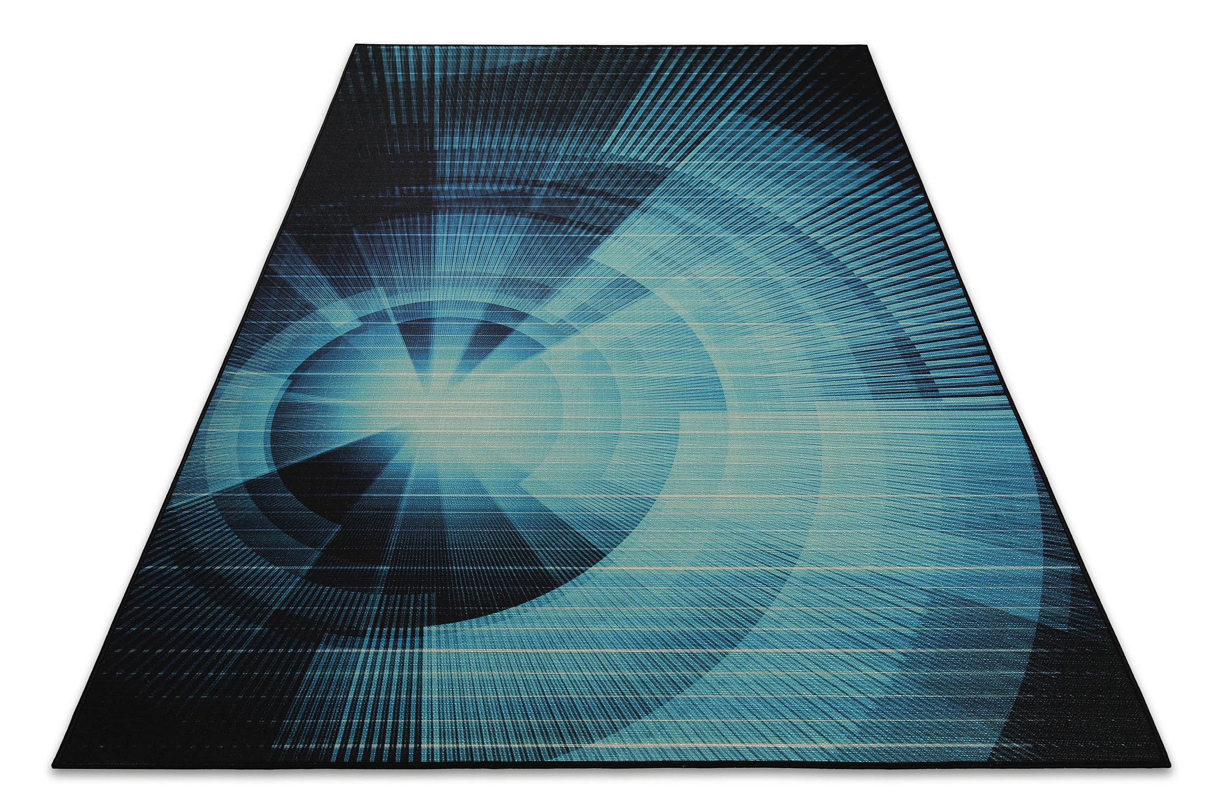 Wecon home Teppich »Cyber Swirl«, rechteckig, 5 mm Höhe, Gamer Teppich, gewebt, Cyberpunk, robust, Gaming Room, rutschfest