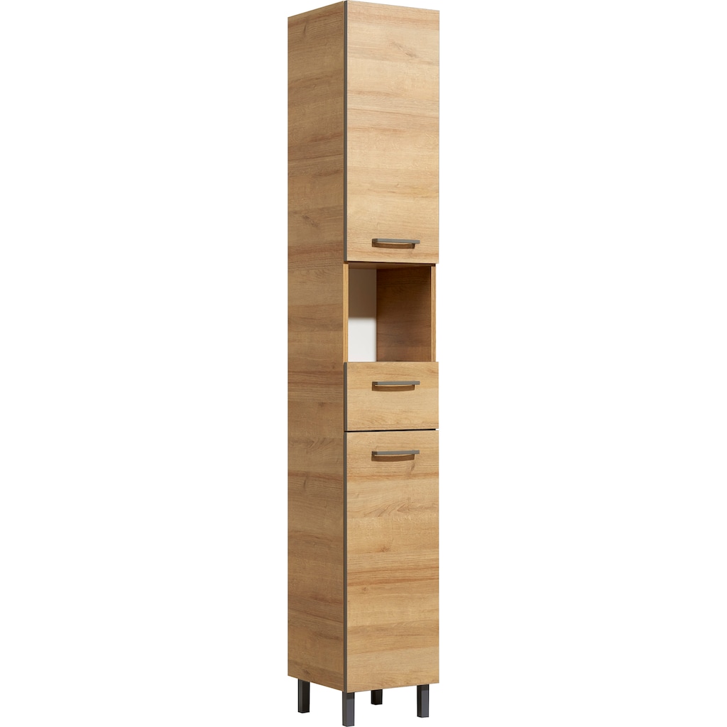 Saphir Hochschrank »Quickset 919 Badschrank, 30 cm breit, 2 Türen, Nische, 1 Schublade«