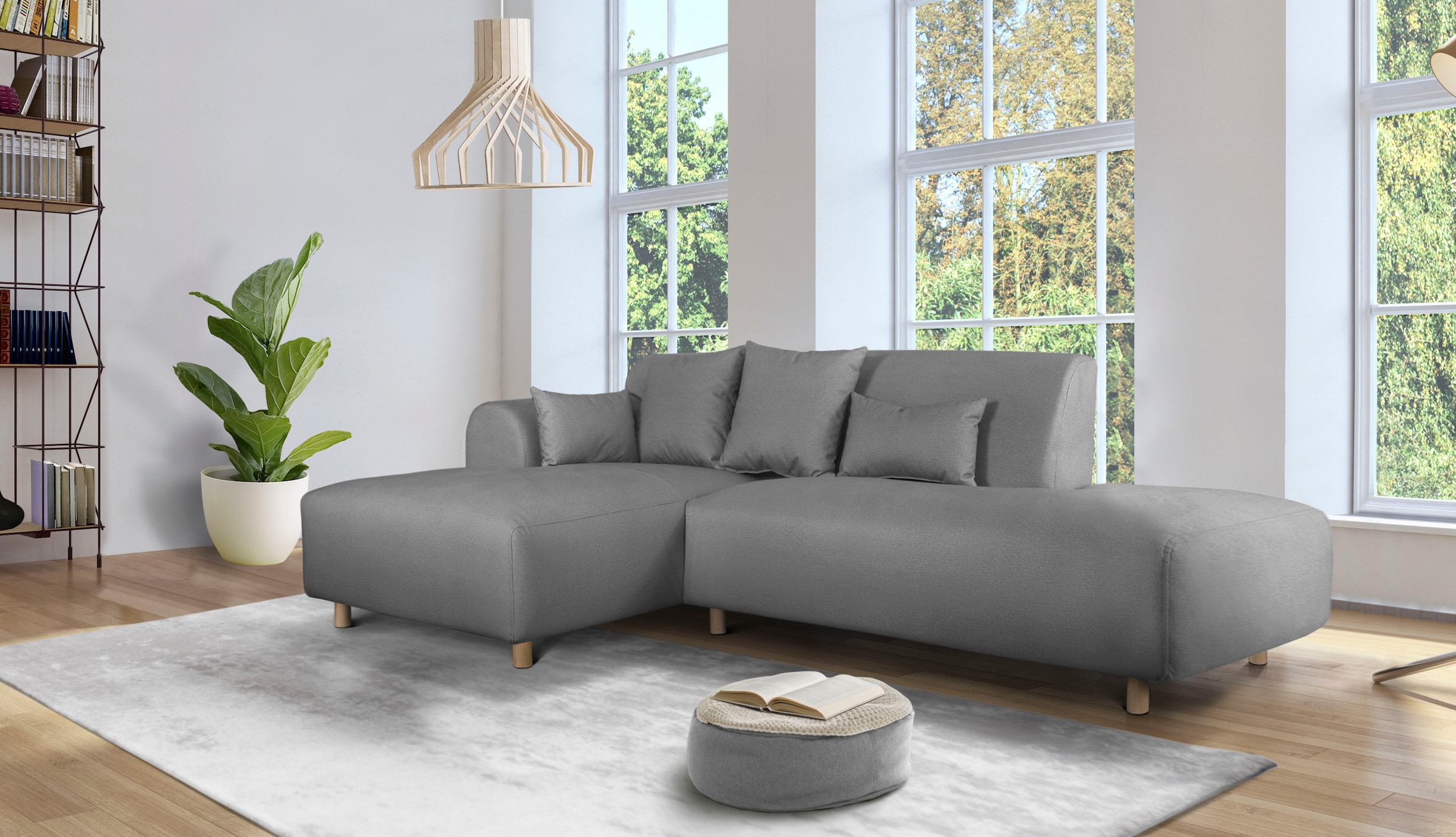 andas Ecksofa "Svennis L-Form", incl. Zierkissen, in 2 Bezugsvarianten günstig online kaufen