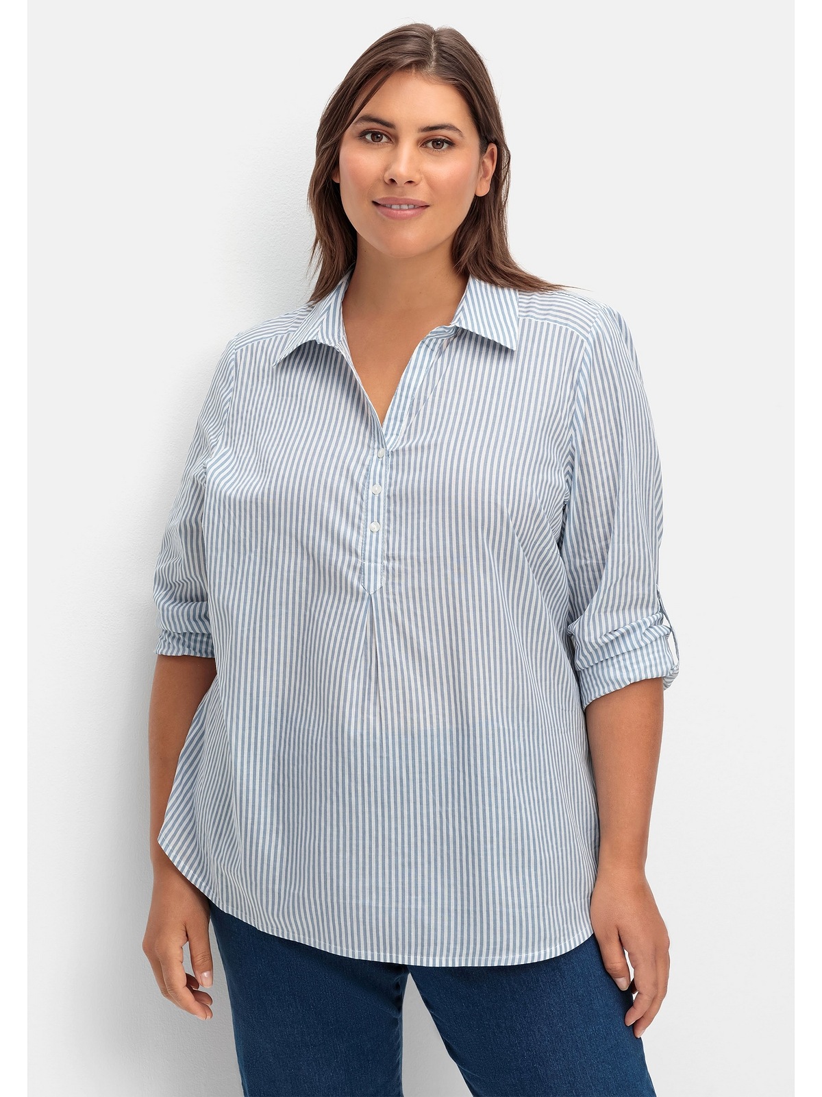 »Große Sheego Größen«, | Krempelfunktion Hemdbluse online BAUR bestellen mit