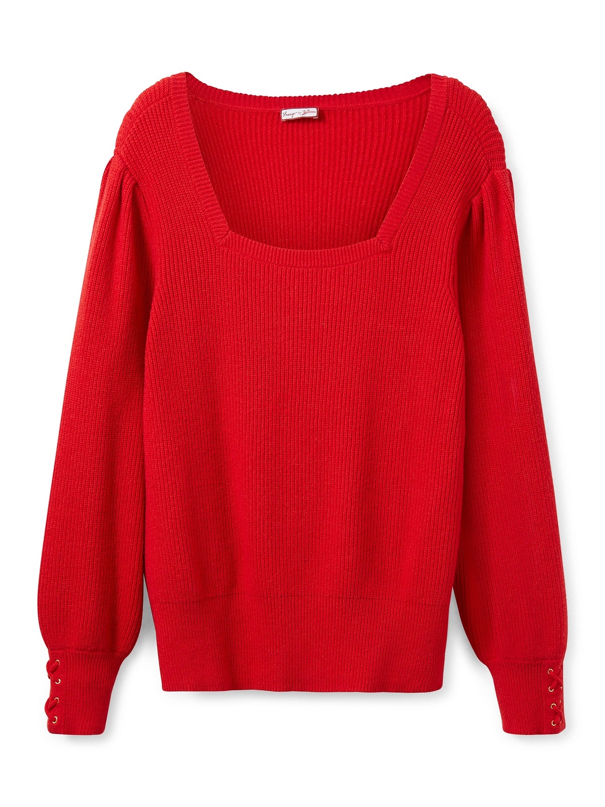 sheego by Joe Browns Strickpullover »Große Größen«, mit Karree-Ausschnitt und Ballonärmeln