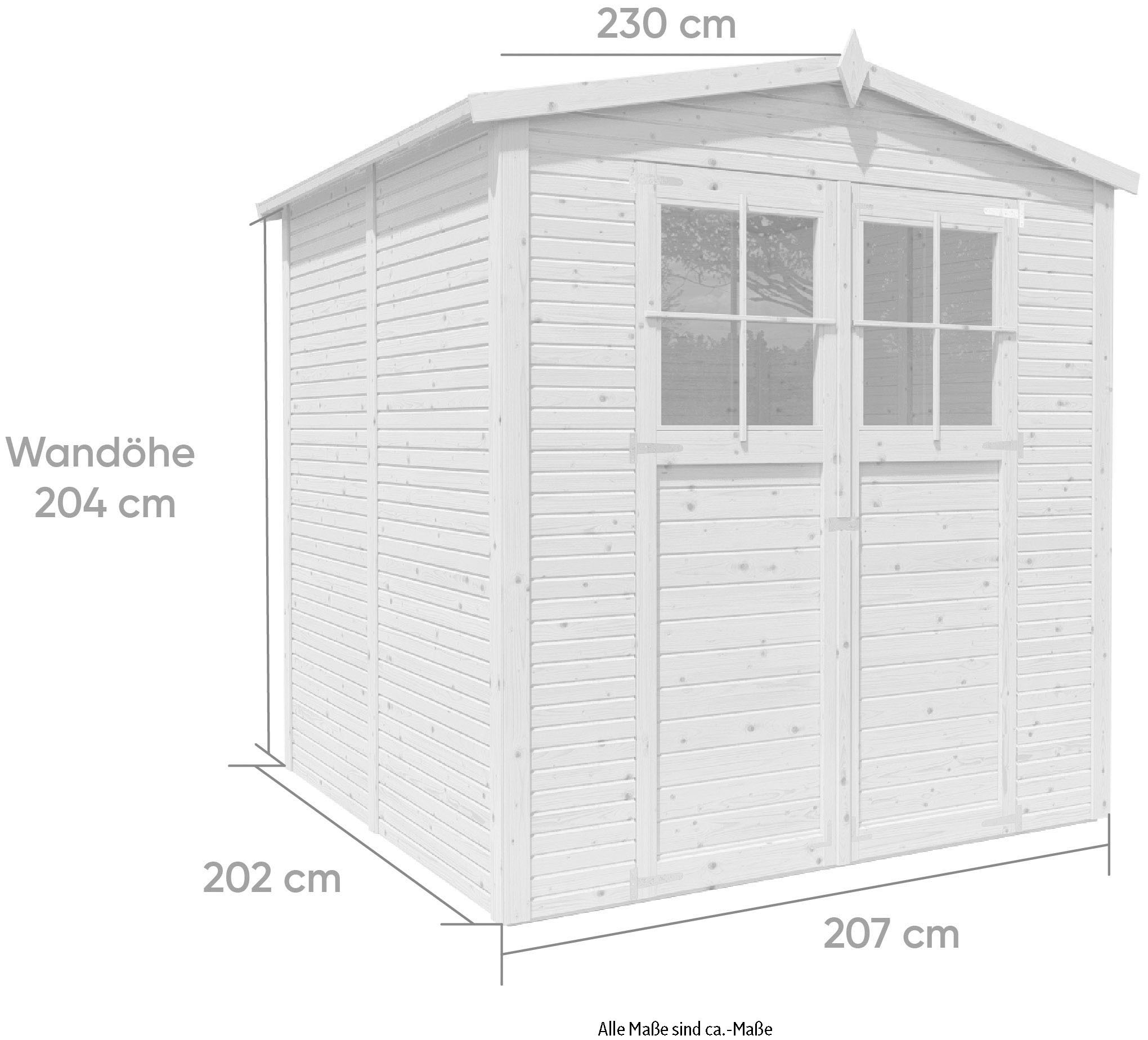 KONIFERA Gartenhaus »Alto 3 Fineline Satteldach«