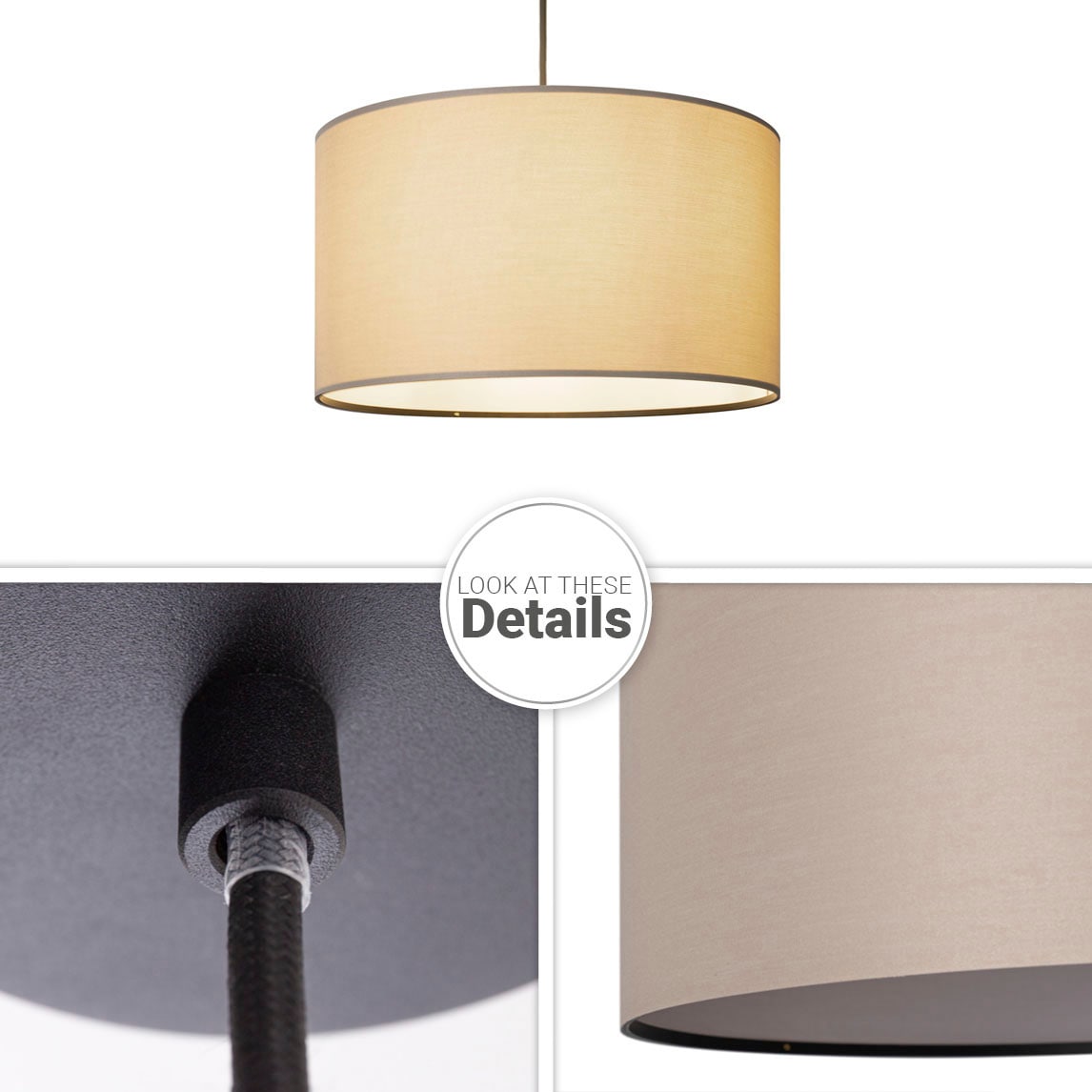 Paco Home Pendelleuchte »HUGO UNI COLOR«, 1 flammig, Leuchtmittel E27 | ohne Leuchtmittel, Deckenlampe LED Wohnzimmer Und Schlafzimmer, Unifarben, Deko E27