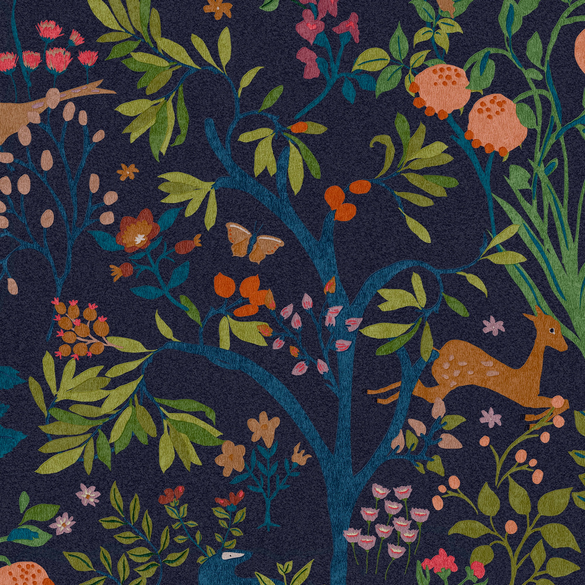 Joules Vliestapete »Enchanted Woodland Navy«, Design Tapeten