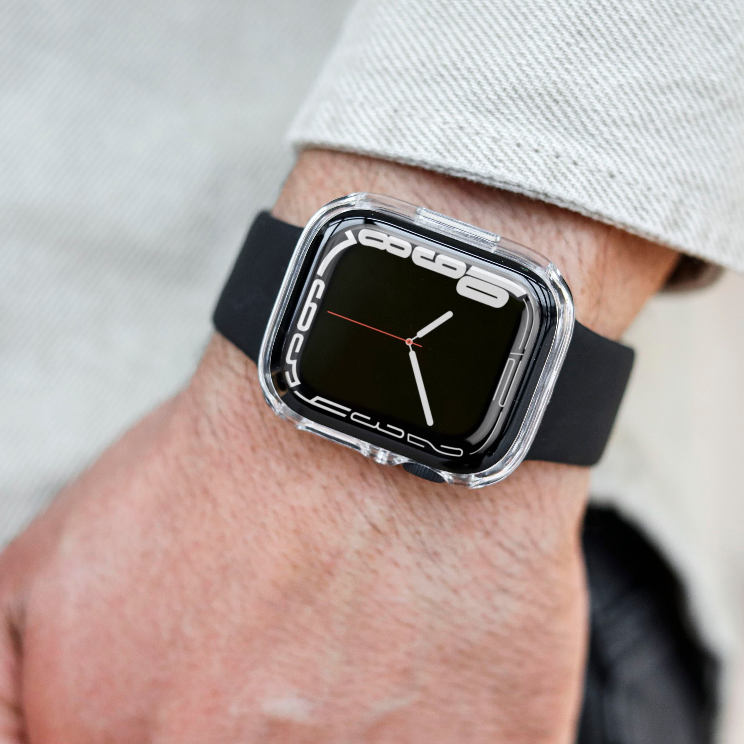 VONMÄHLEN Smartwatch-Hülle »Thin Case - Schutzhülle für Apple Watch, SE, Case 44mm, transparent«