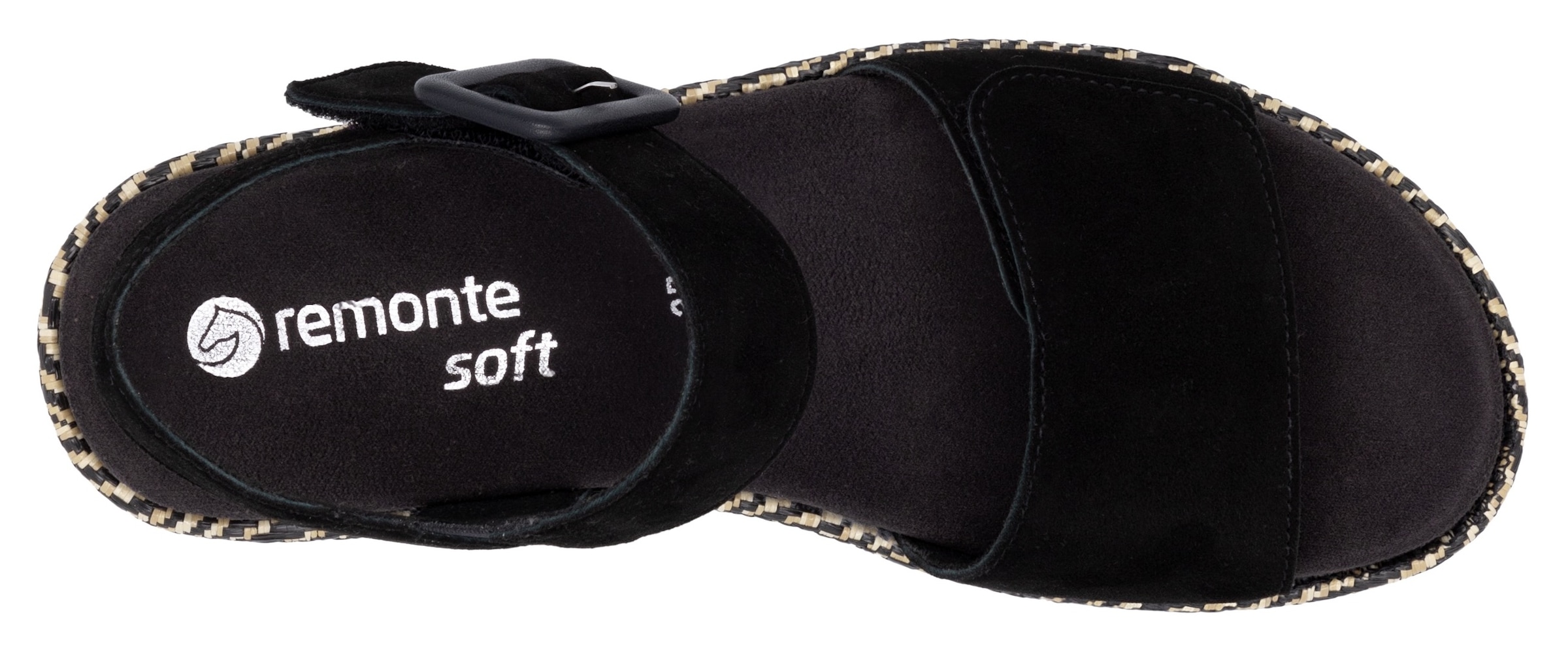 Remonte Sandalette »Elisabeth Hurley-Collection«, Keilabsatz, Sommerschuh, Riemchensandale mit bezogenem Plateau