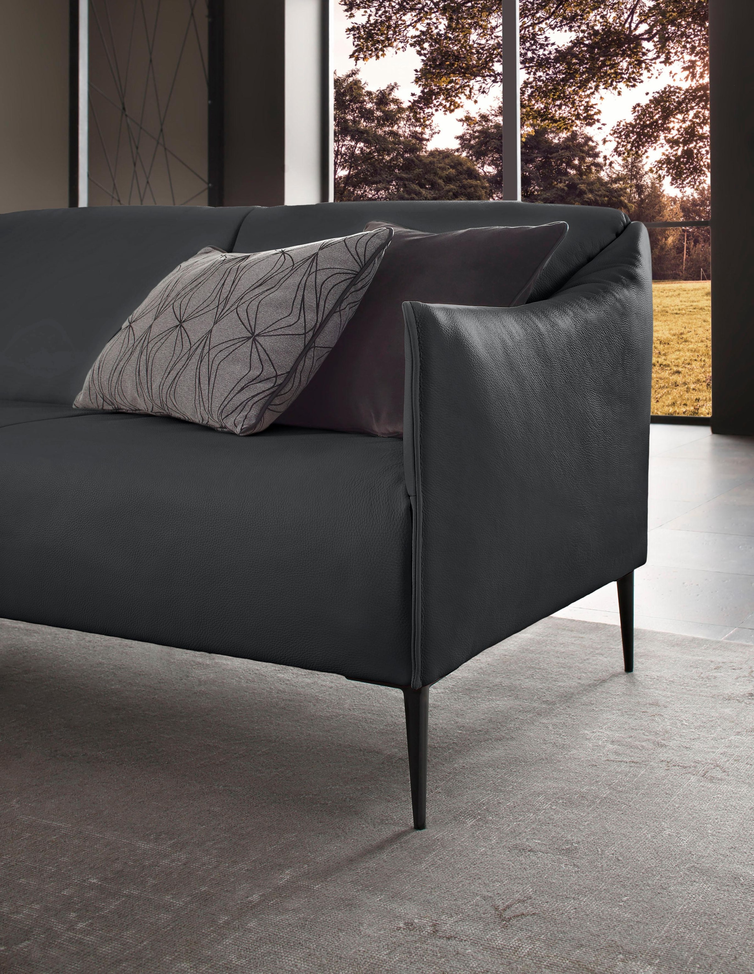W.SCHILLIG 2-Sitzer »sally«, mit Metallfüßen in Schwarz pulverbeschichtet, Breite 154 cm