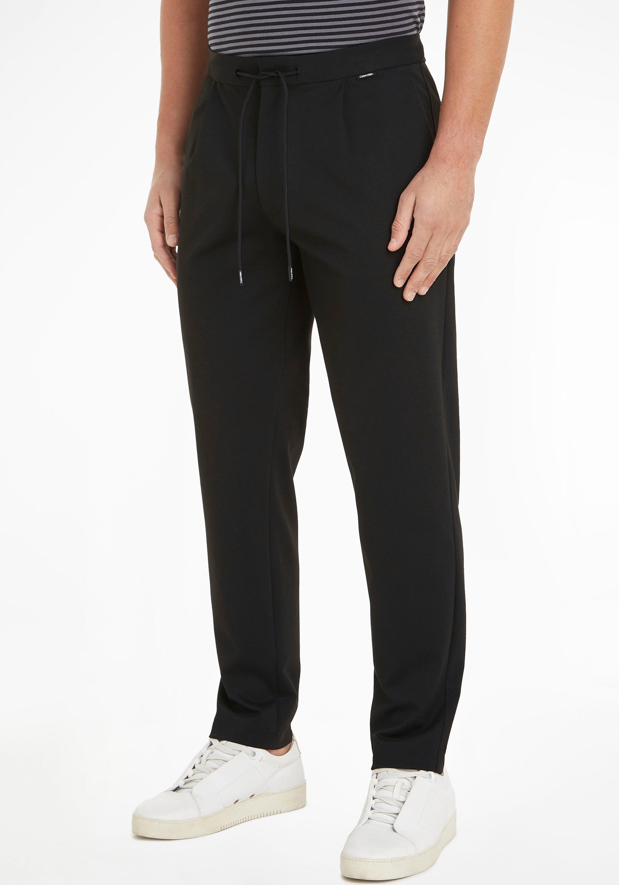 Calvin Klein Chinohose "COMFORT KNIT TAPERED PLEAT" günstig online kaufen