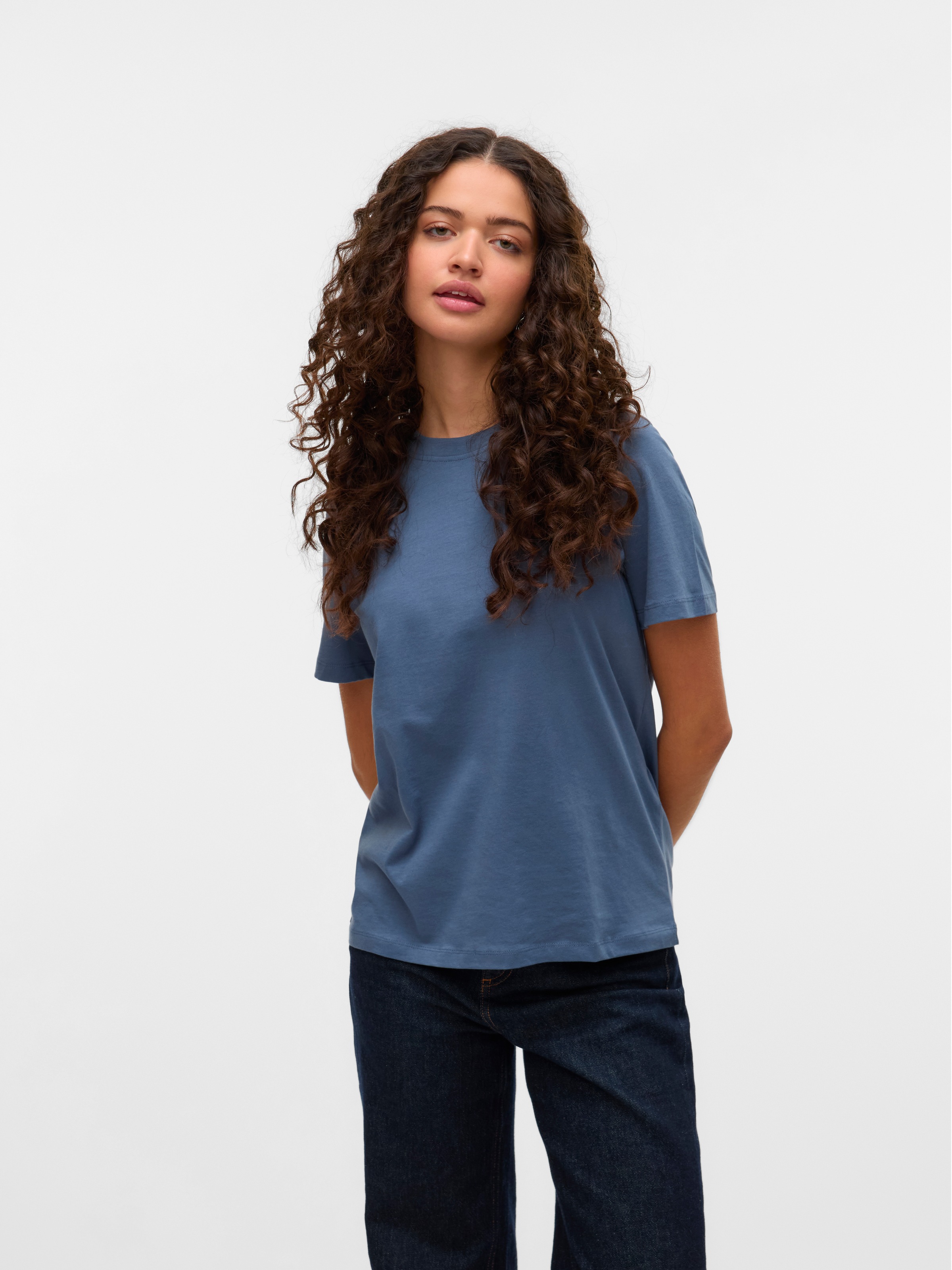 Vero Moda Kurzarmshirt "VMPAULINA SS T-SHIRT GA JRS NOOS" Baumwolle, regula günstig online kaufen