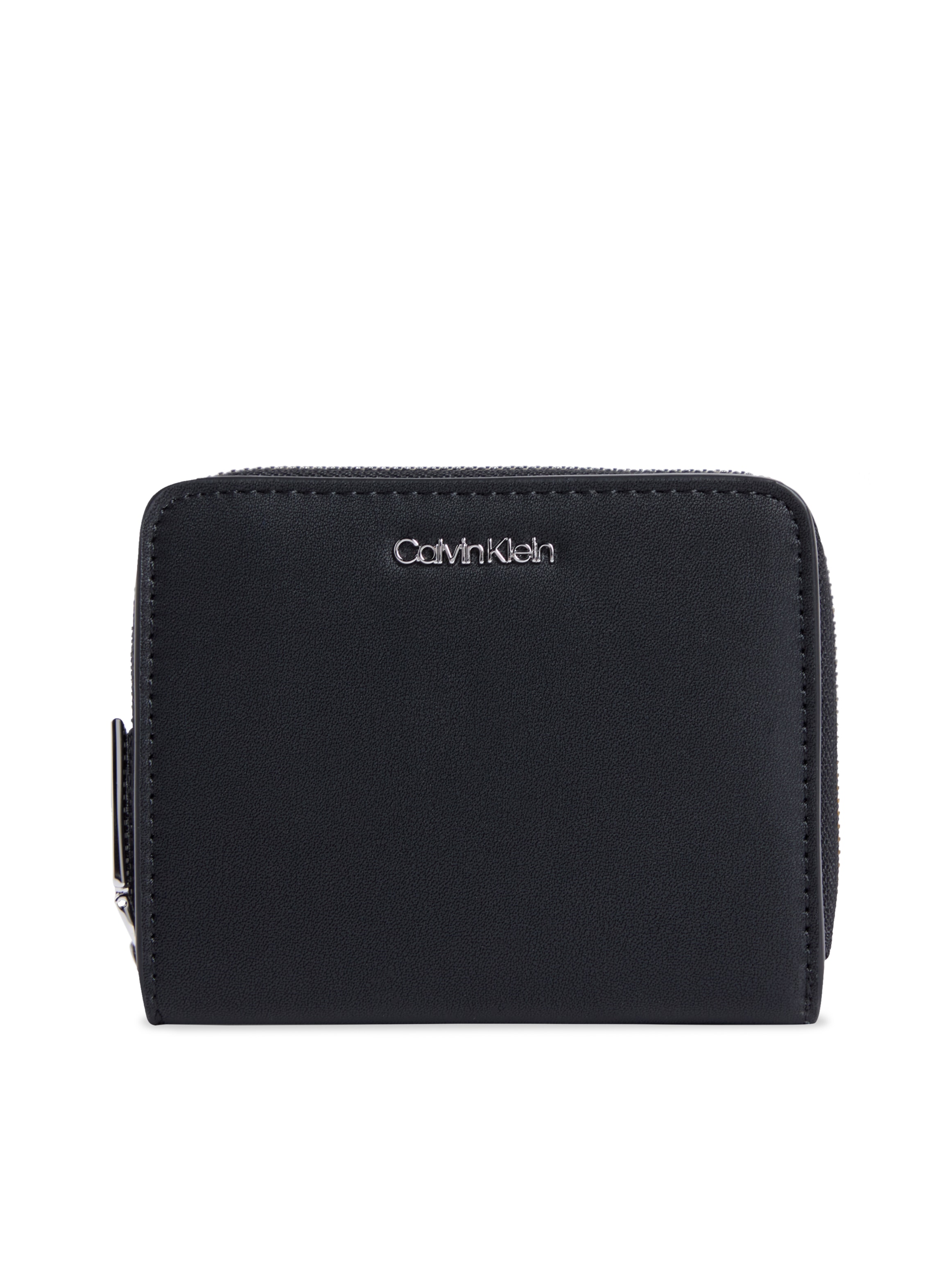 Calvin Klein Geldbörse »CK MUST MD ZIP AROUND W/ FLAP« Geldbeutel, Damen Portemonnaie mit Logo-Schriftzug