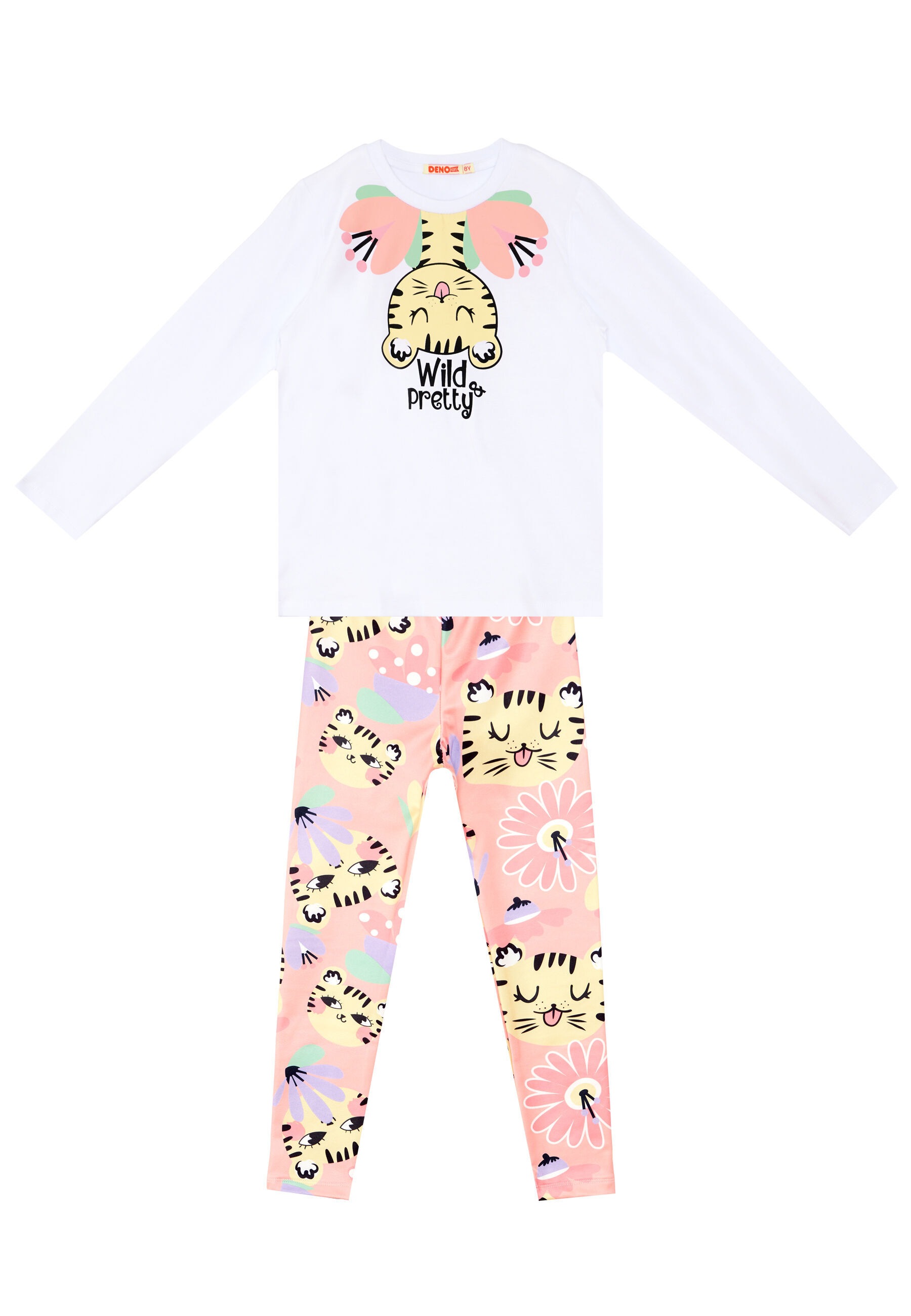 Denokids Hausanzug »Fancy Leo«, (2 tlg.), mit Tier-Motiv