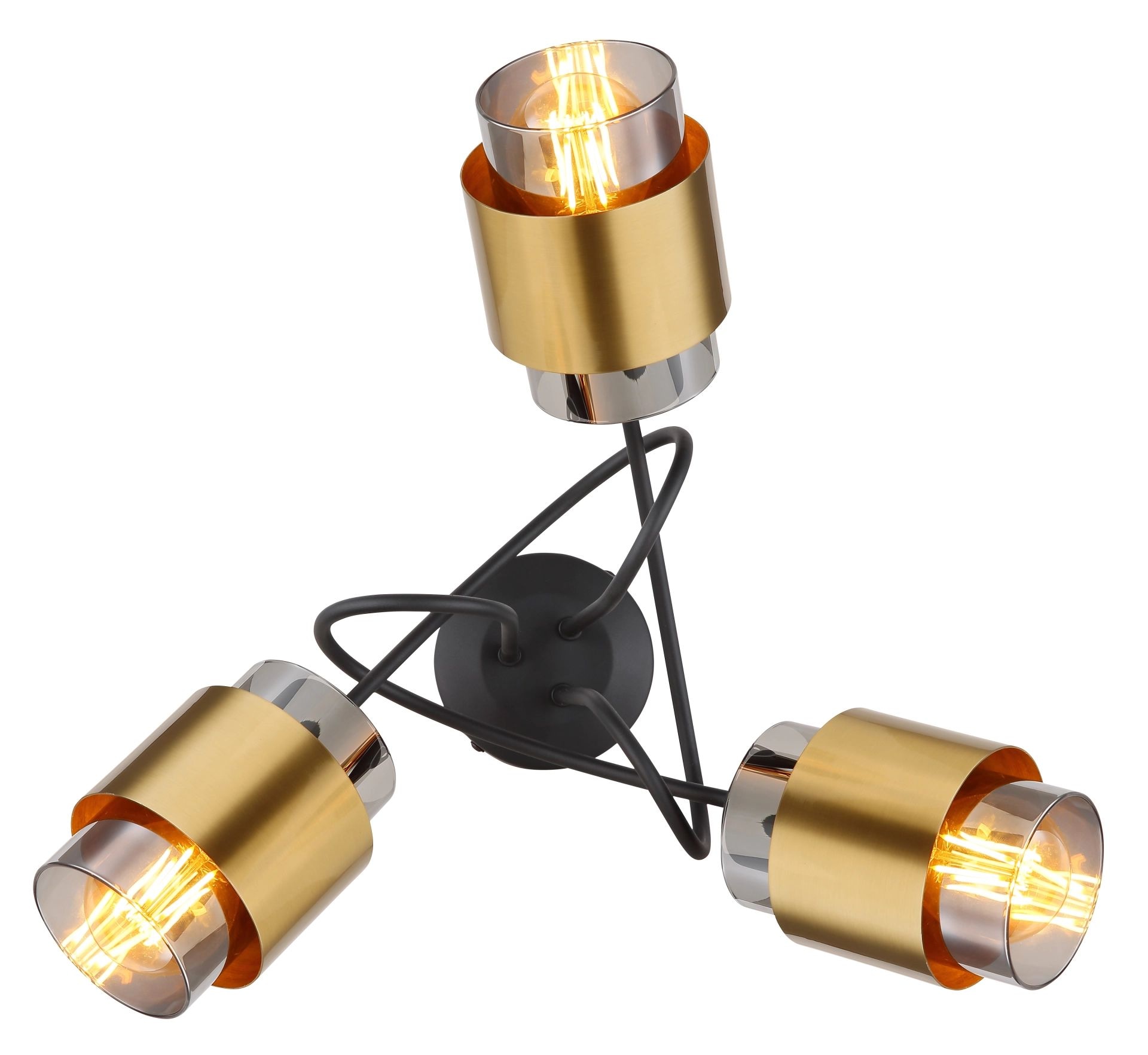 GLOBO LIGHTING Deckenleuchte »MILLEY« E27 1 Stk. Deckenlampe, Gläser, Messing, Wohnzimmer, Esszimmer