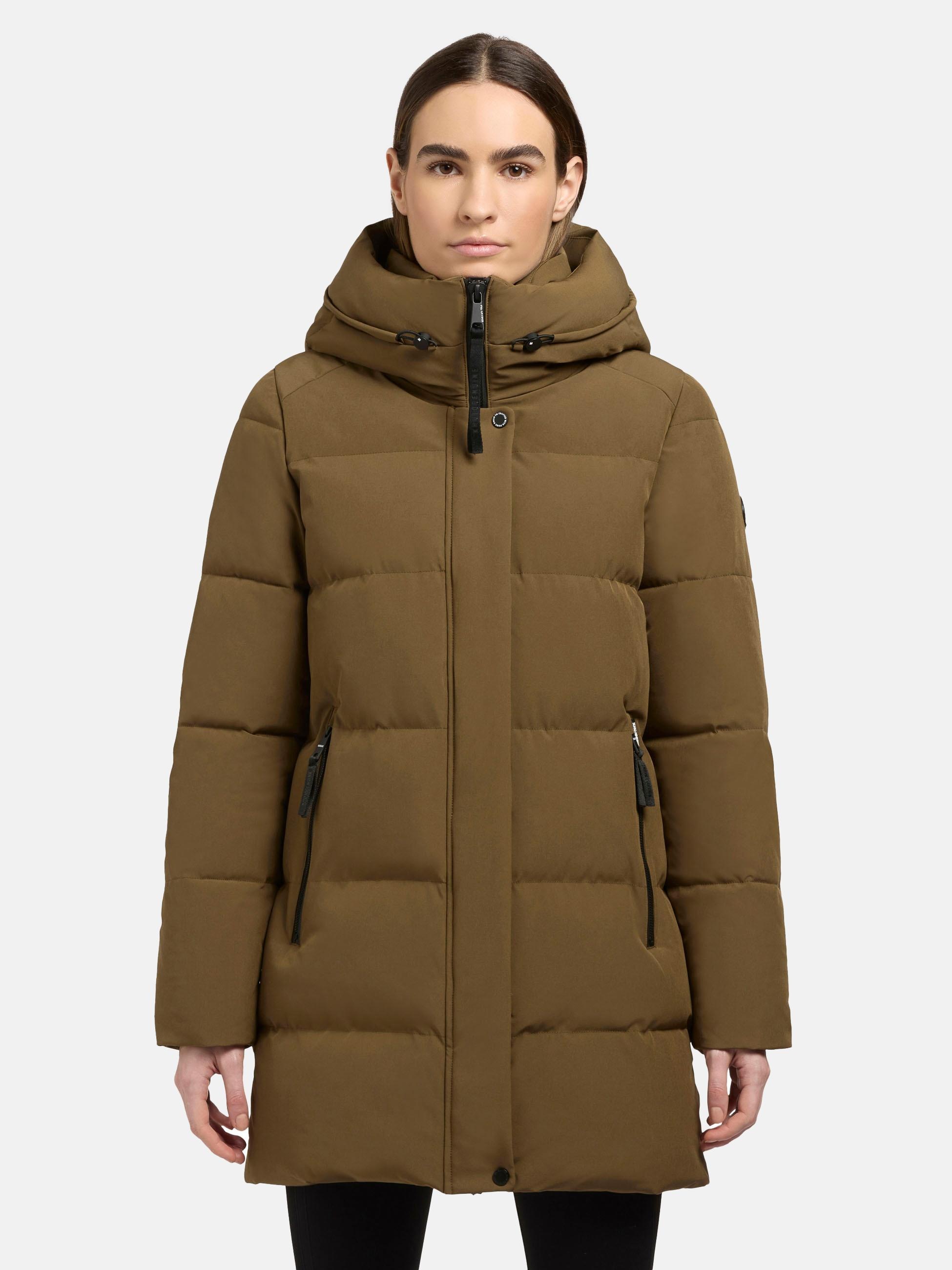 khujo Kurzmantel "Lola-YM" warme Winterjacke mit großzügiger Kapuze