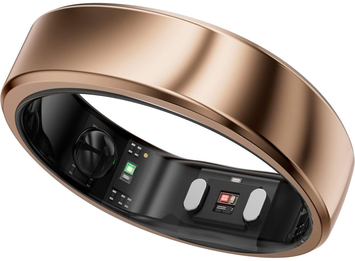 RINGCONN Damen Smart Ring "Gen2 Air Gr.9 - der perfekte Begleiter für Ihre Gesundheit & Fitness", 21 g, Kunstharz Titan, rosa, Kunstharz, Titan,