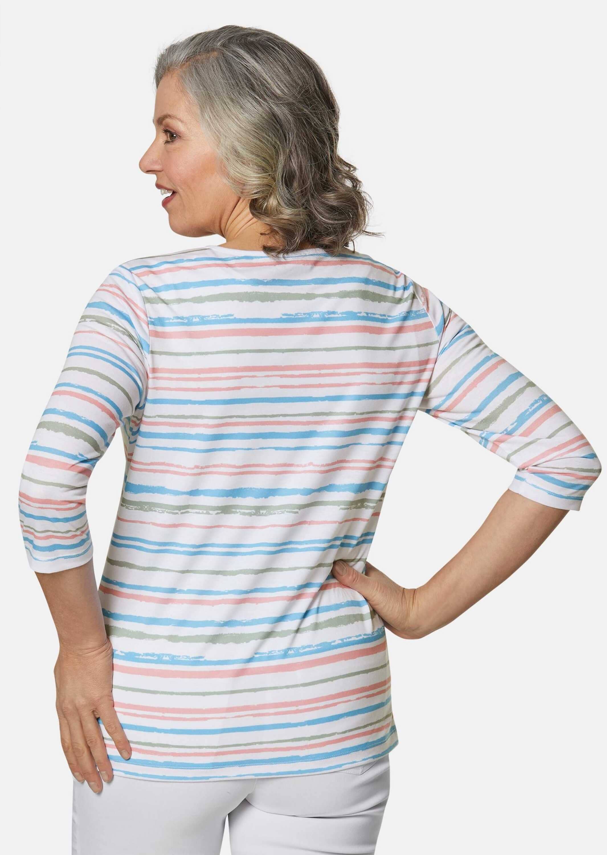 GOLDNER 3/4-Arm-Shirt »T-Shirt Pflegeleichtes Shirt in Ringeloptik«