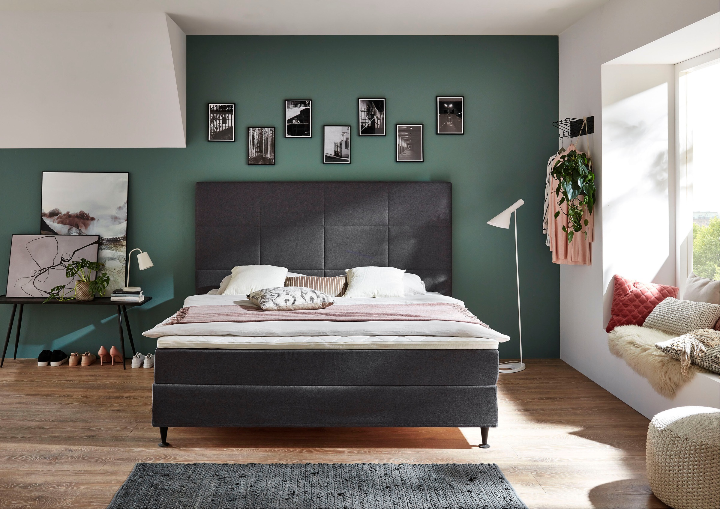 andas Boxspringbett »Linja«, mit Hotelbett-Charakter, Komfortliegehöhe und Topper inklusive