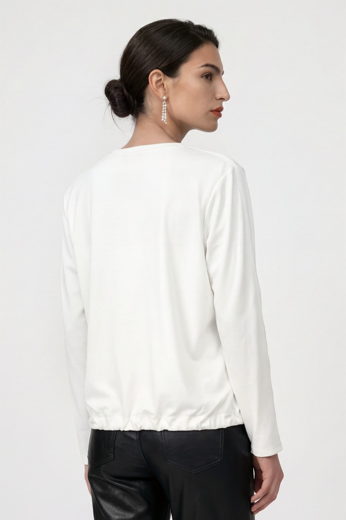Monari Schlupfbluse »Schluse Basic Schmuck« Regular fit mit V-Ausschnitt