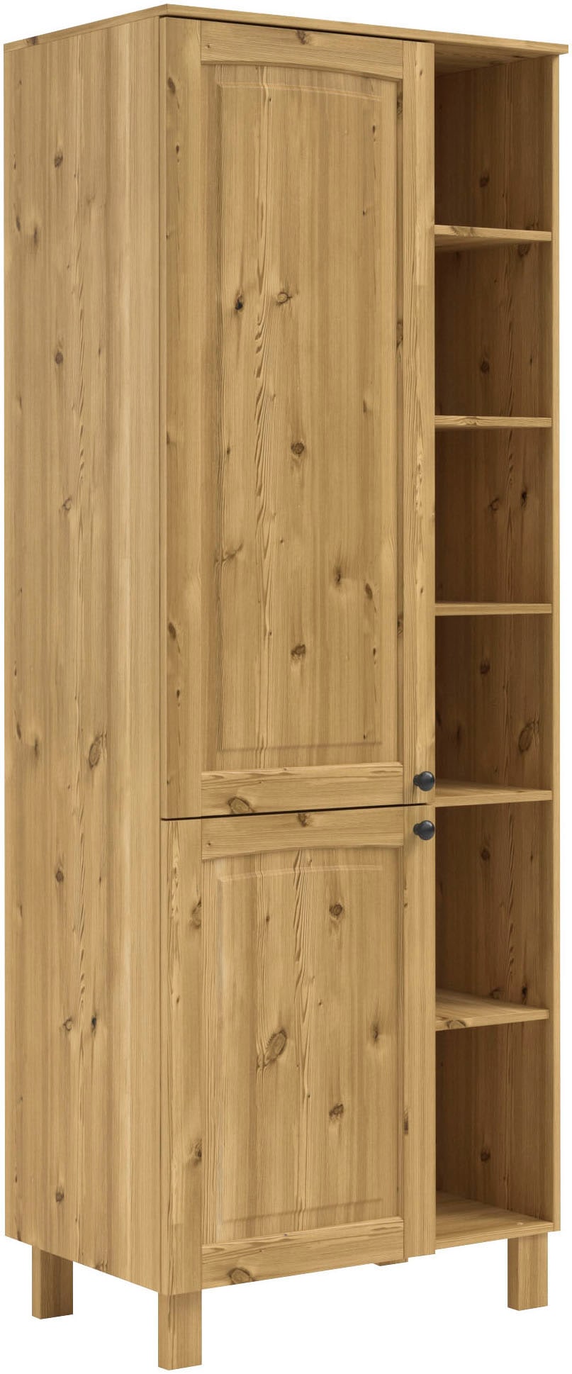 KOCHSTATION Hochschrank "KS-Osby", Kiefer massiv, Breite 75 cm, 2 Türen, 4 günstig online kaufen