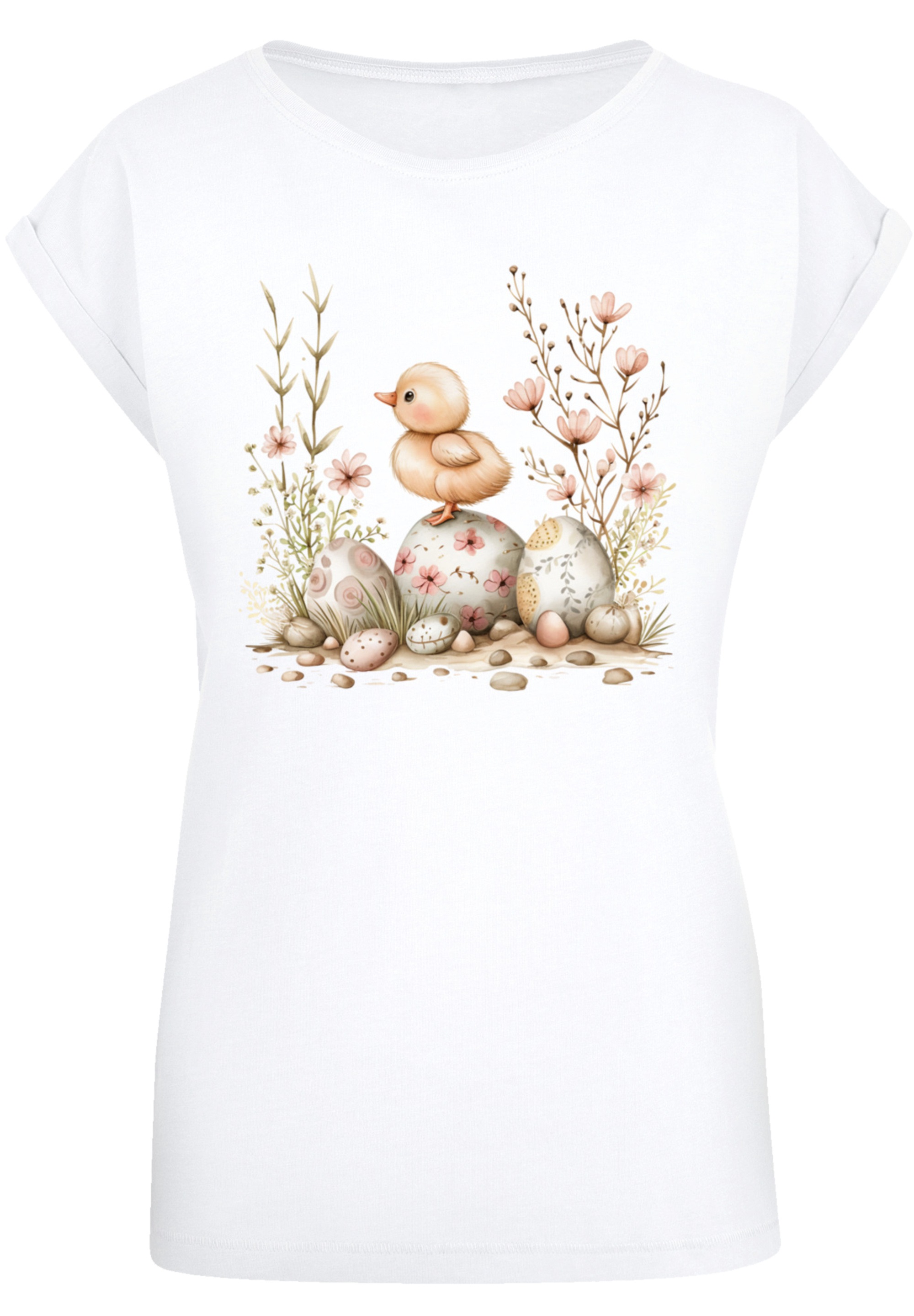 F4NT4STIC T-Shirt »Ostern Küken Ei Blumen«, Premium Qualität