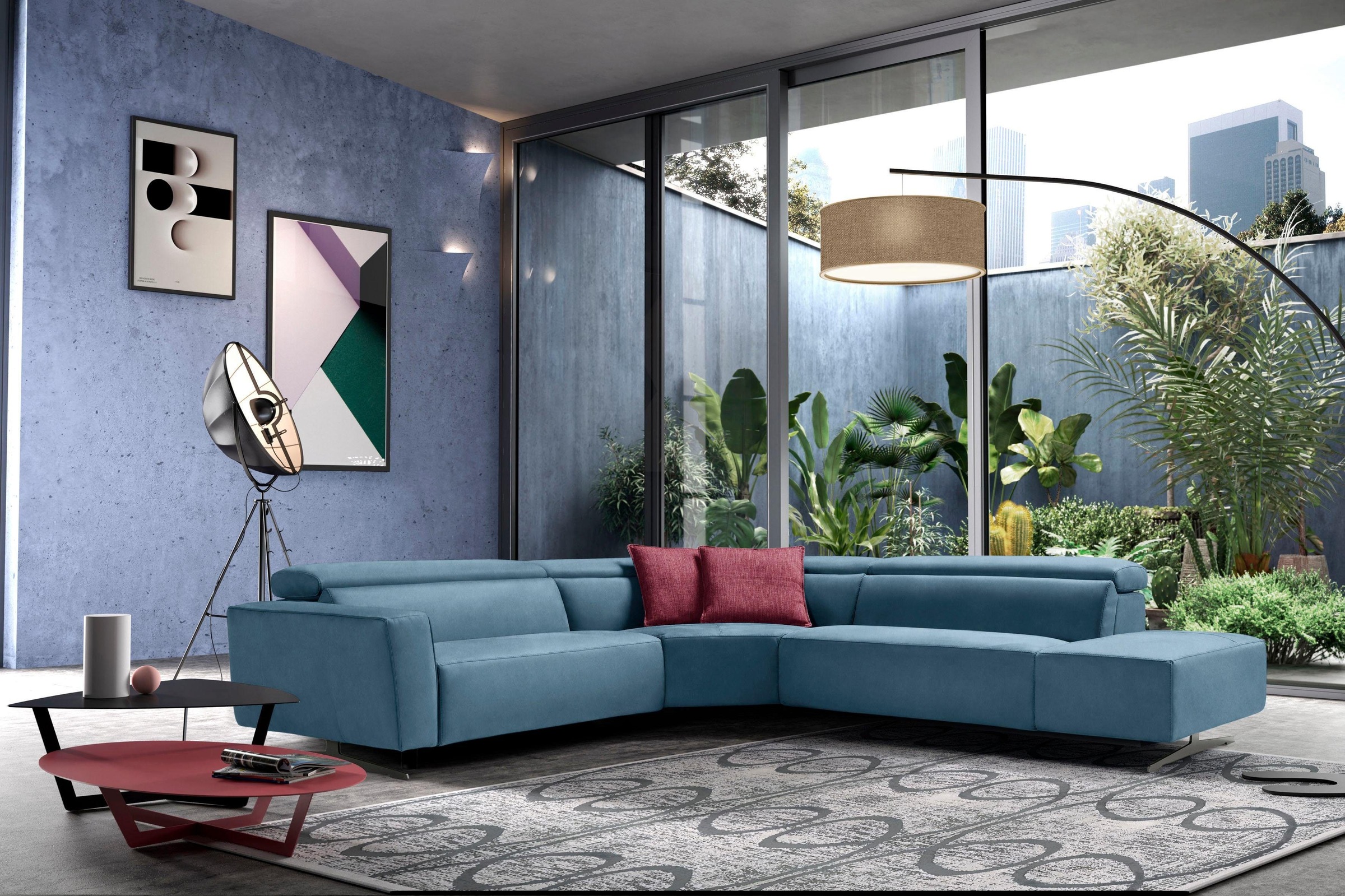 Egoitaliano Ecksofa, mit Relaxfunktion und verstellbaren Kopfteilelementen günstig online kaufen