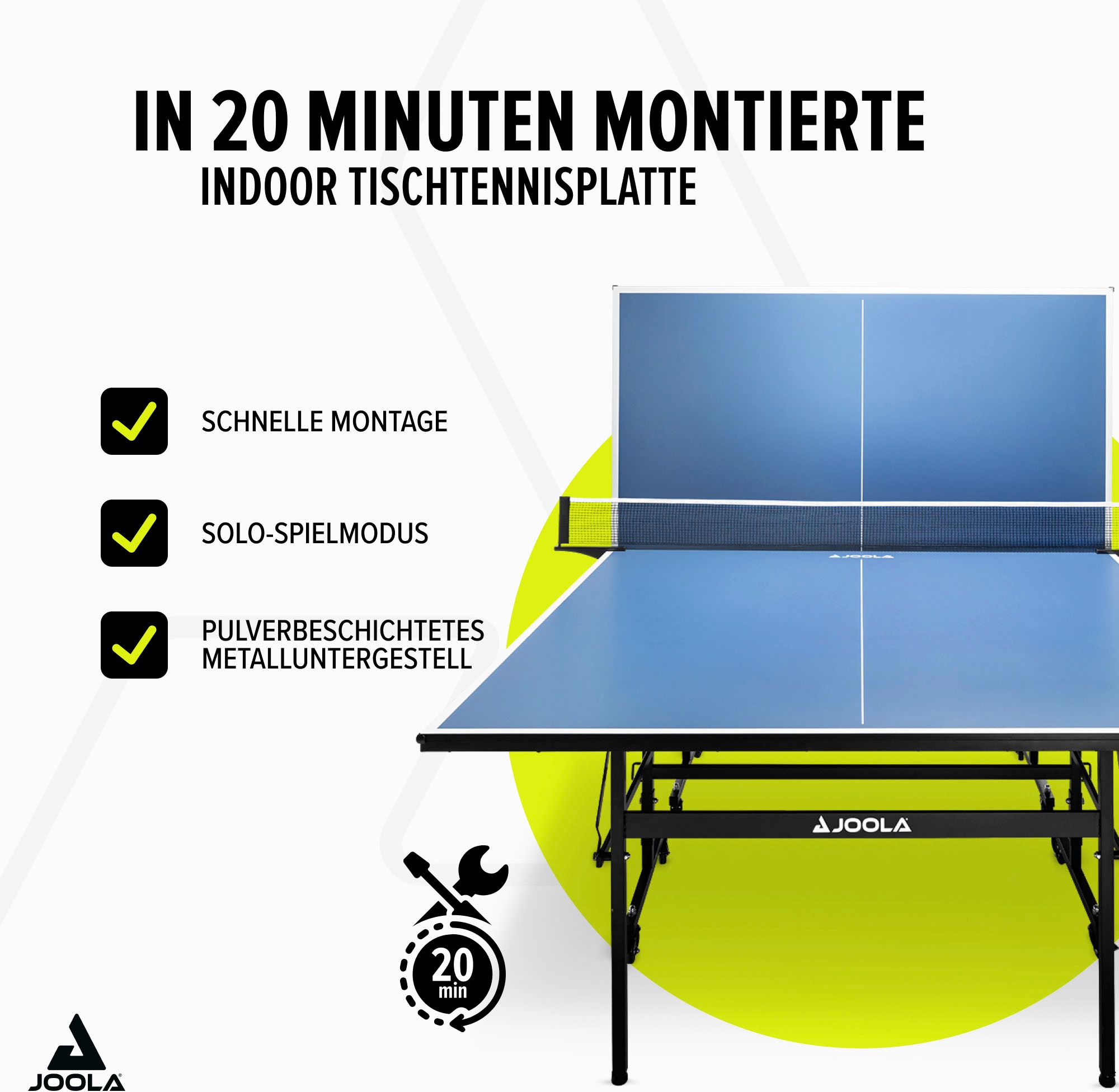 Joola Tischtennisplatte »Inside 13«, Indoor Tischtennistisch - klappbares Untergestell, inkl. Netz