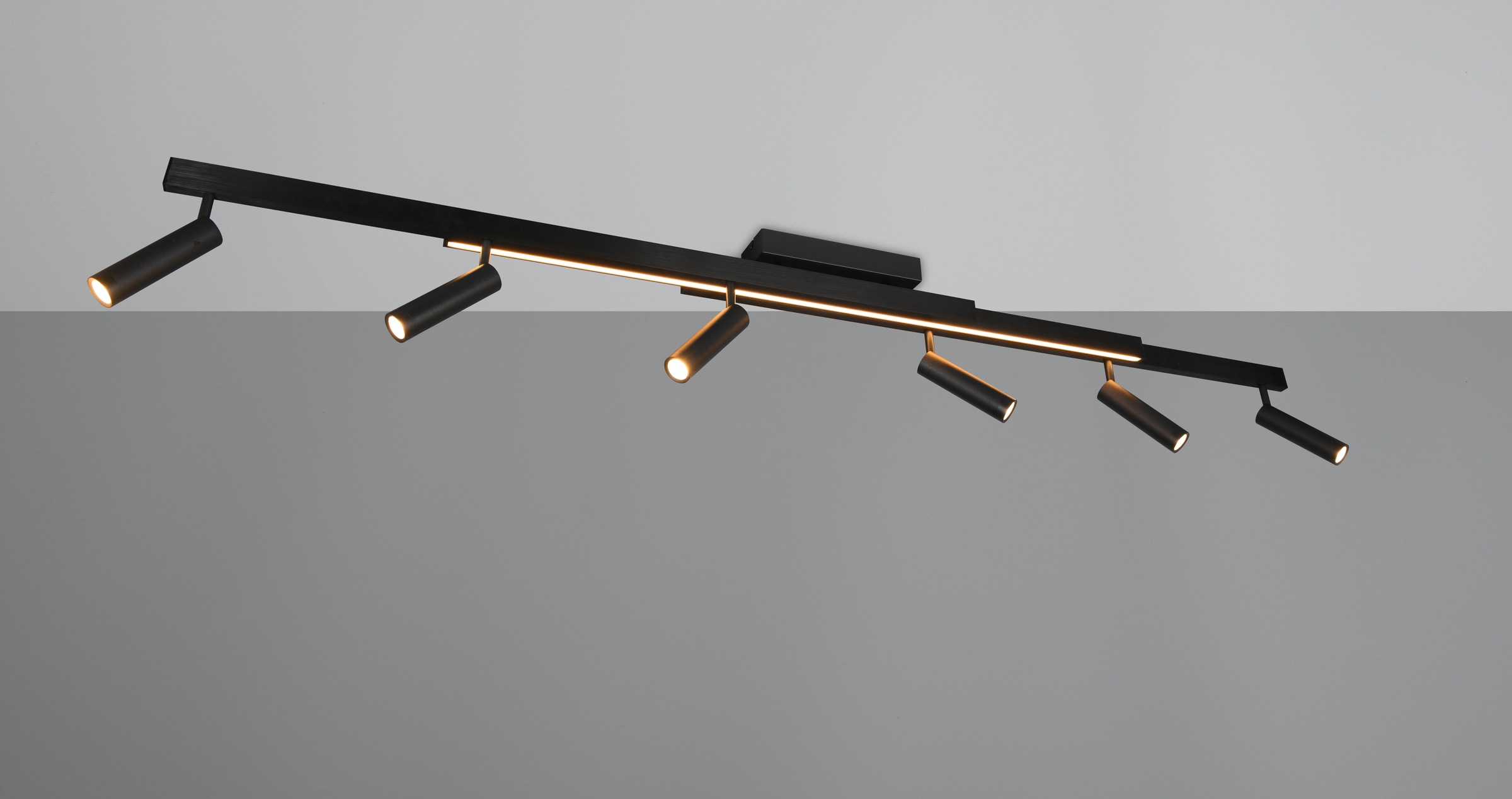 TRIO Leuchten LED Deckenleuchte »ZENO ausziehbare LED Deckenlampe mit 6 verstellbaren Spots dimmbar CCT«, 6 flammig, Leuchtmittel LED-Board | LED fest integriert, getrennt schaltbare Spots, Lichtfarbe einstellbar inkl Fernbedienung