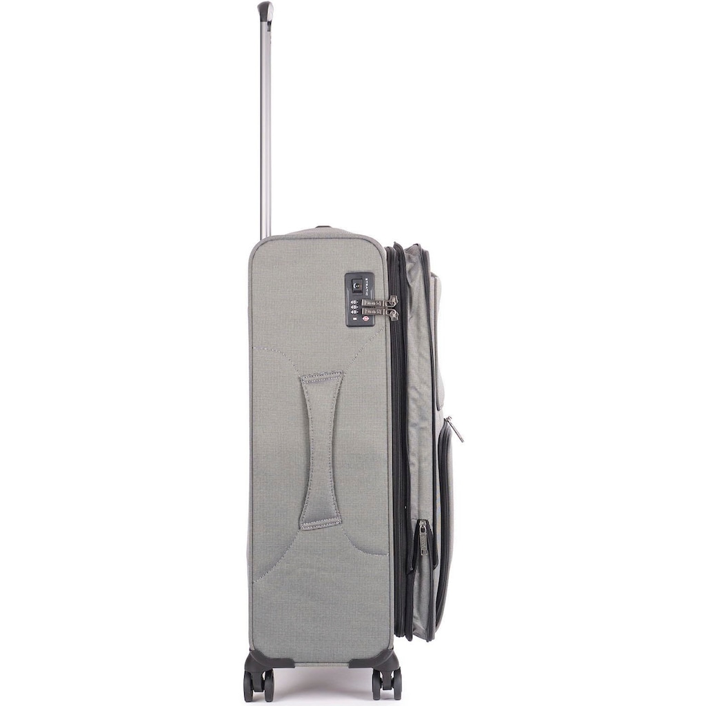 Stratic Weichgepäck-Trolley »Bendigo Light + M, silver«, 4 Rollen