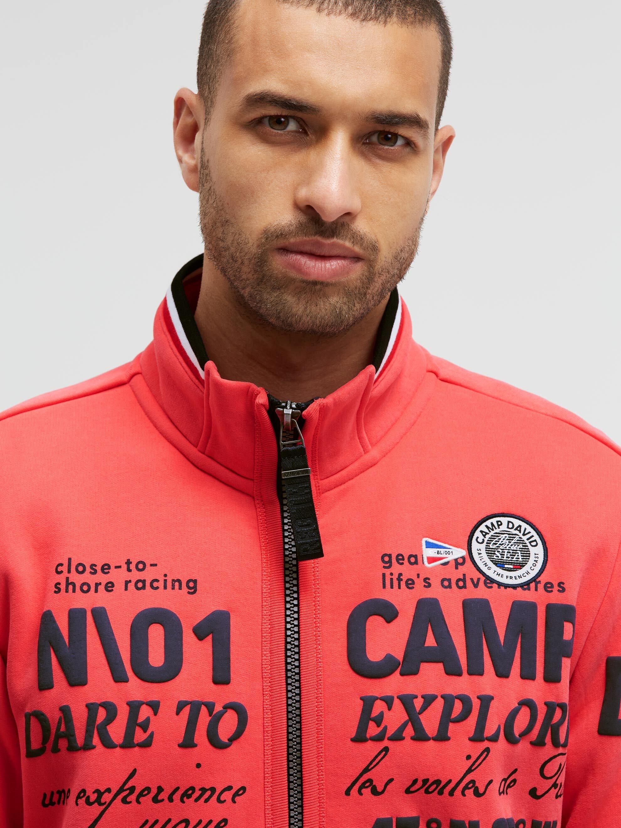 CAMP DAVID Sweatjacke mit weicher Innenseite