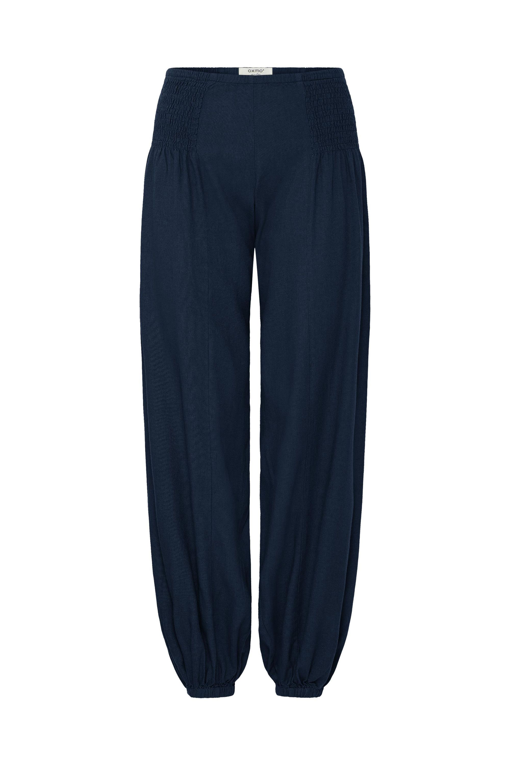OXMO Loungehose "Loungehose OXNInna Linen Mix Relaxed Fit"