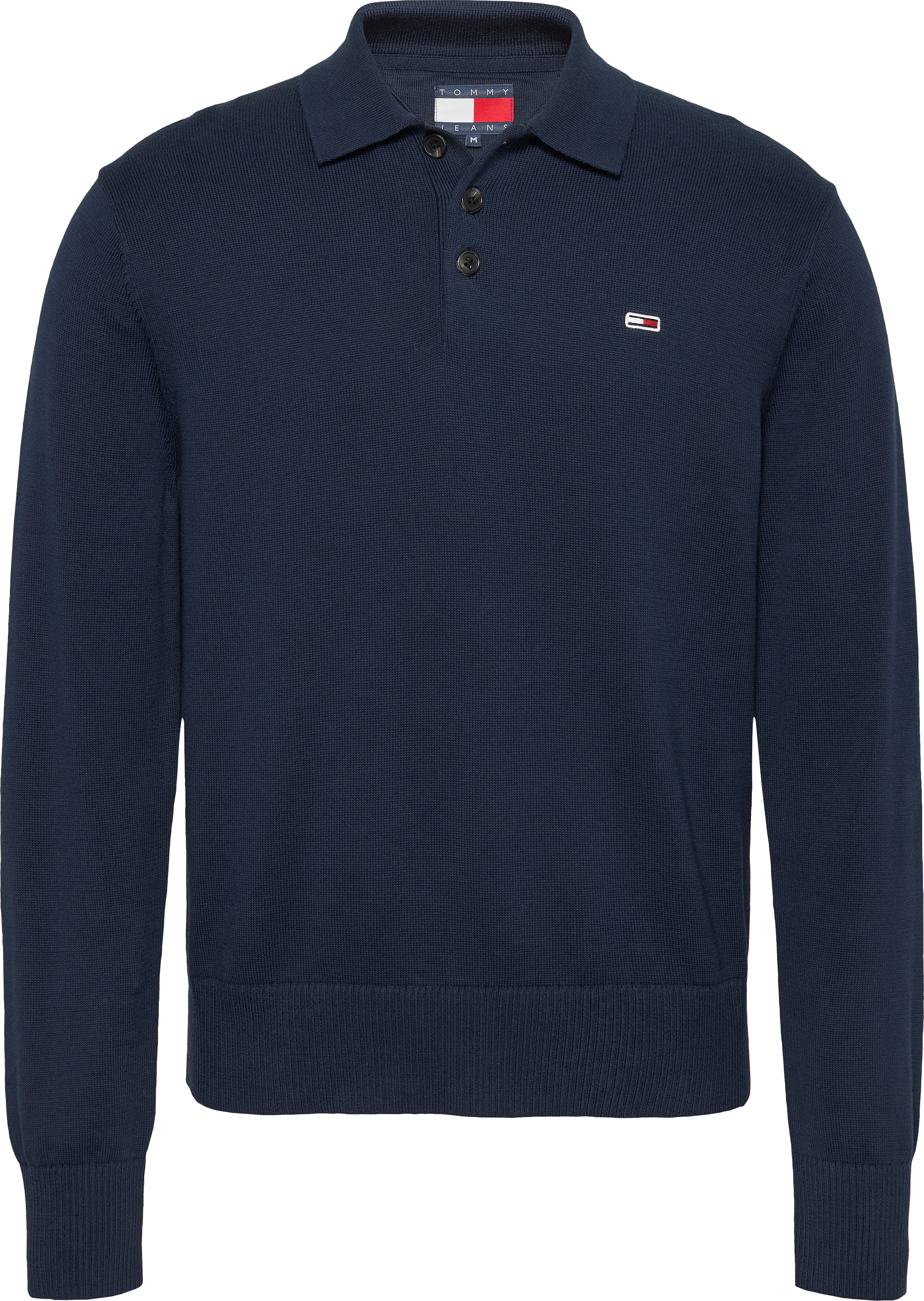 Tommy Jeans Polokragenpullover »TJM SLIM ESSENTIAL POLO SWEATER«, mit Logostickerei