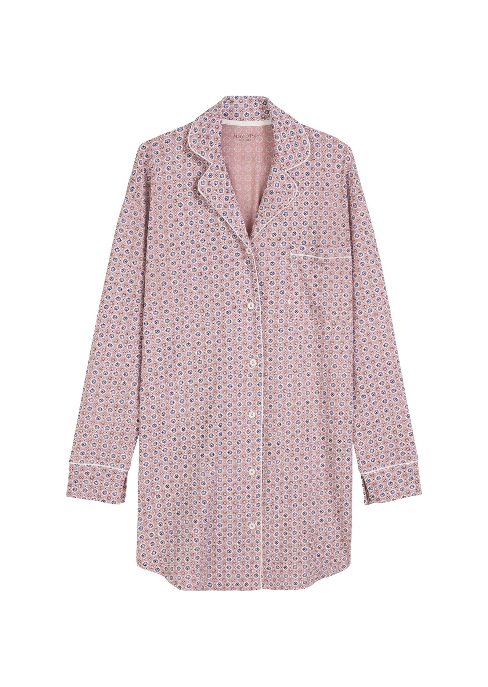 Marc OPolo Nachthemd "Mix N Match Cotton", Knopfleiste, Langarm, Baumwolle, günstig online kaufen