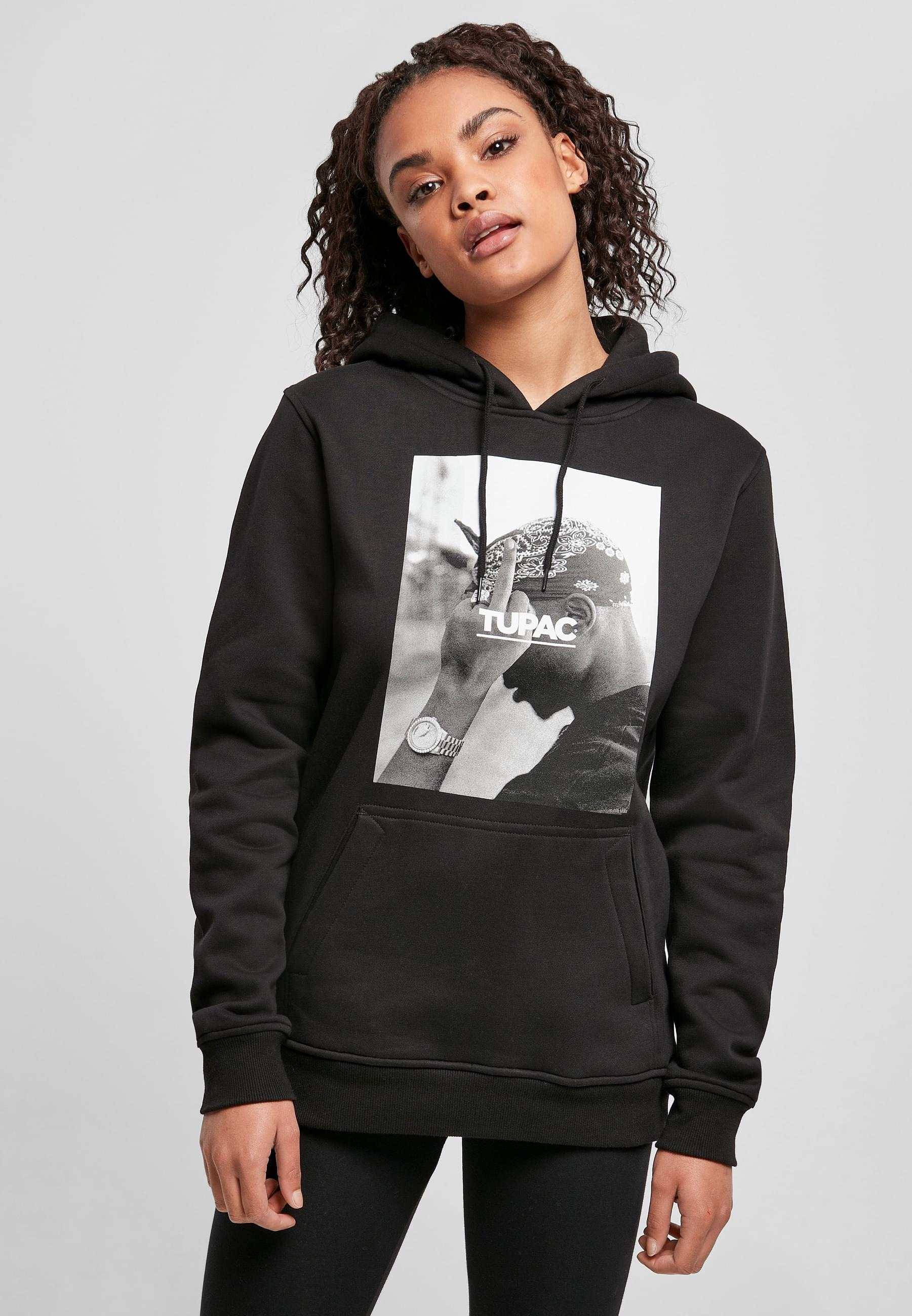 MisterTee Rundhalspullover »MisterTee Damen Ladies 2Pac F*ck The World Hoody«, (1 tlg.)
