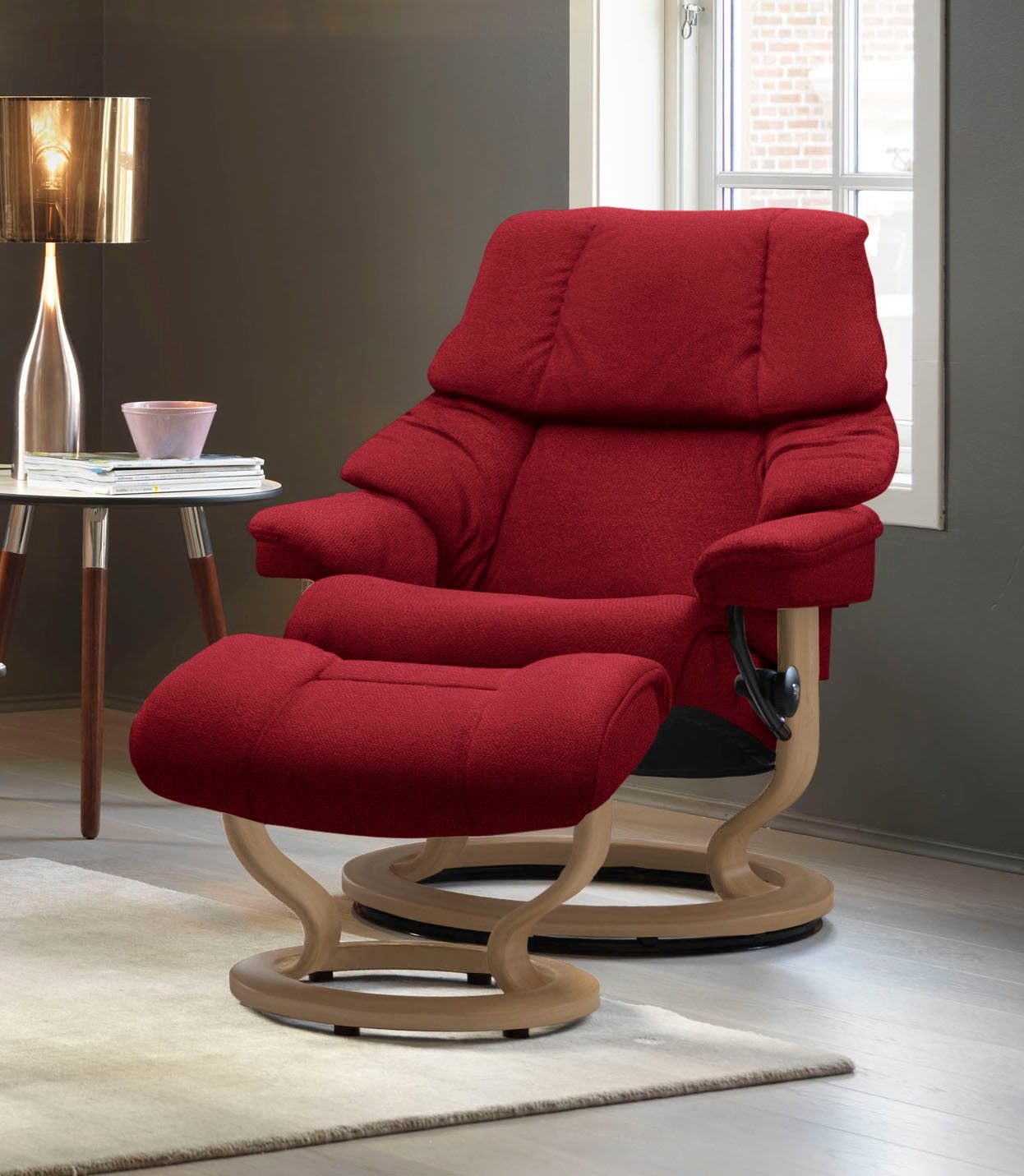 Stressless Fußhocker "Reno", mit Classic Base, Gestell Eiche