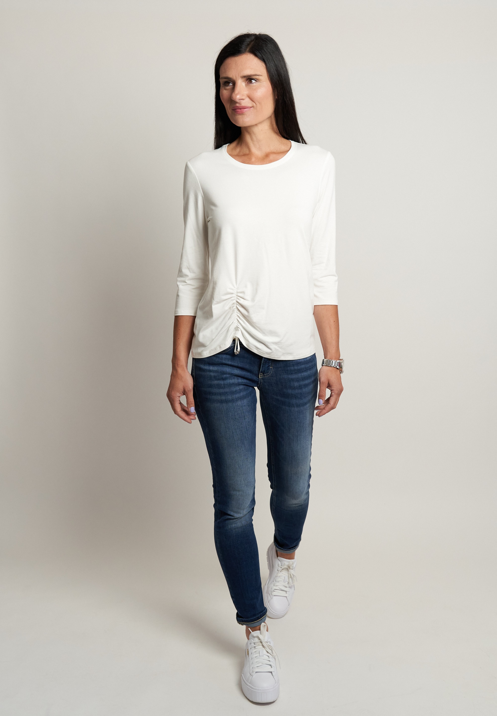 Seidel Moden 3/4-Arm-Shirt, mit Raff-Detail vorne - MADE IN GERMANY günstig online kaufen