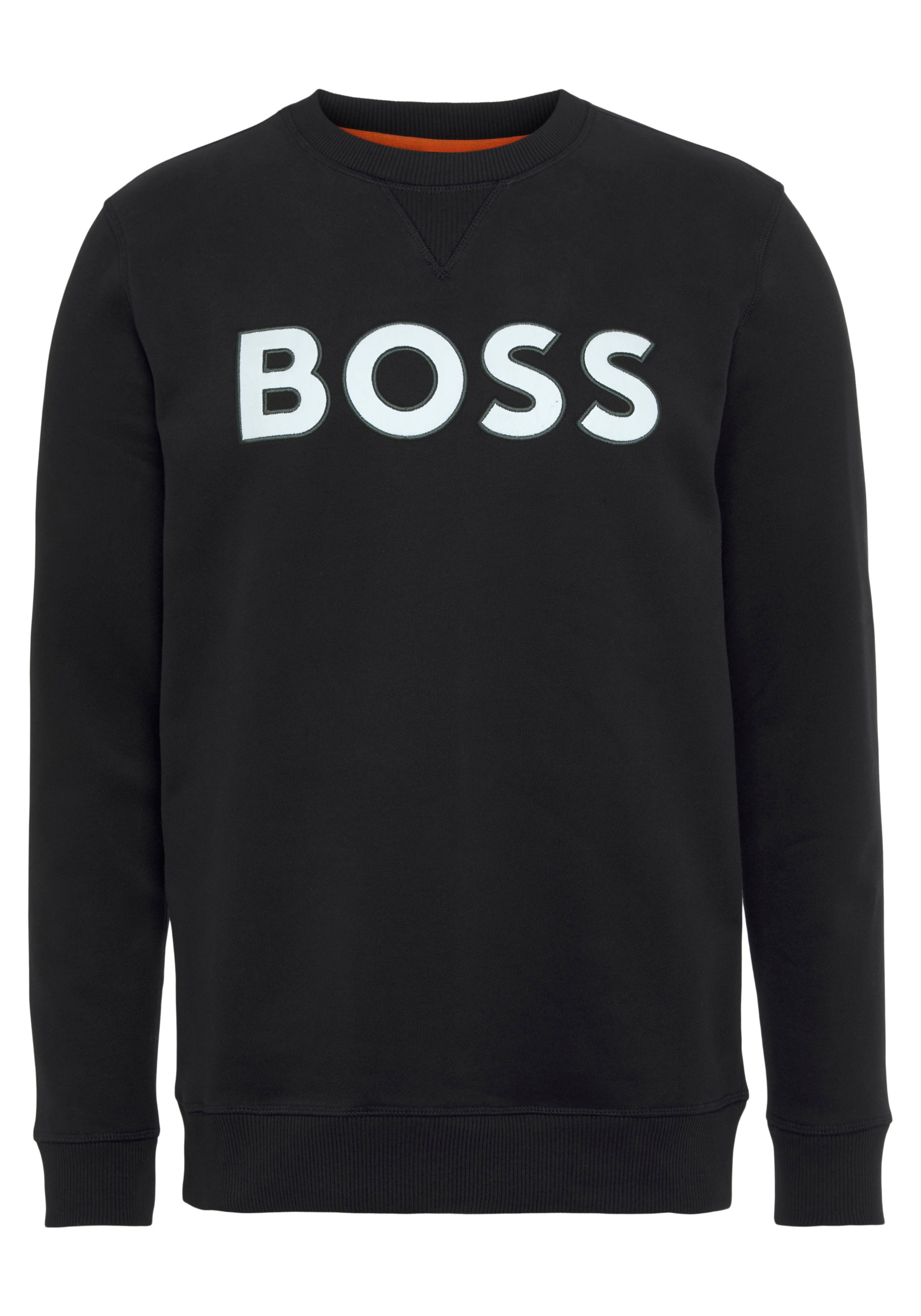 BOSS ORANGE Sweatshirt »Welogocrewx«, BAUR Ausschnitt | Kontrastreifen für ▷ mit am innen