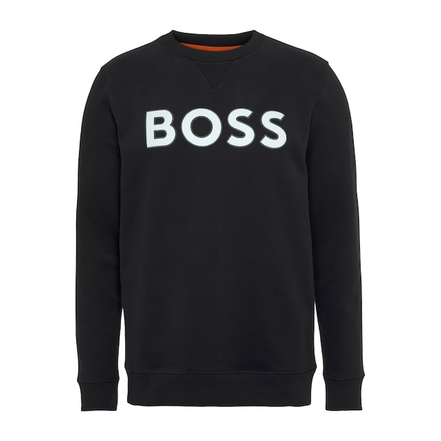 BOSS ORANGE Sweatshirt »Welogocrewx«, mit Kontrastreifen innen am  Ausschnitt ▷ für | BAUR