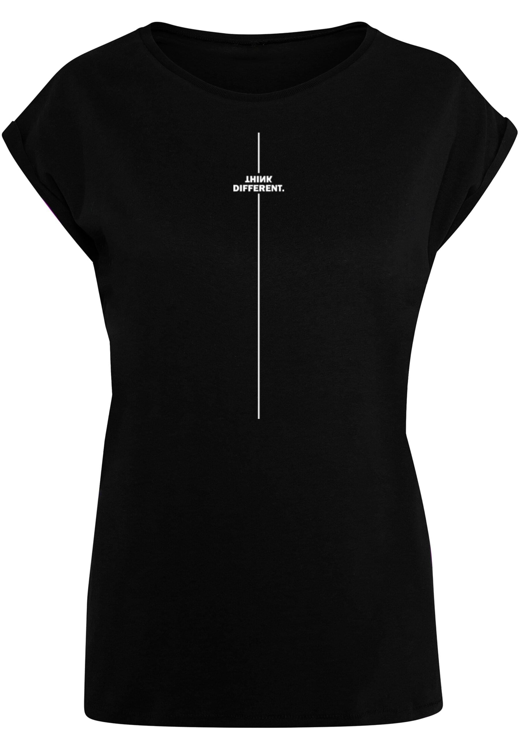T-Shirt »Merchcode Damen Ladies Think Different Extended Shoulder Tee«, (1 tlg.)