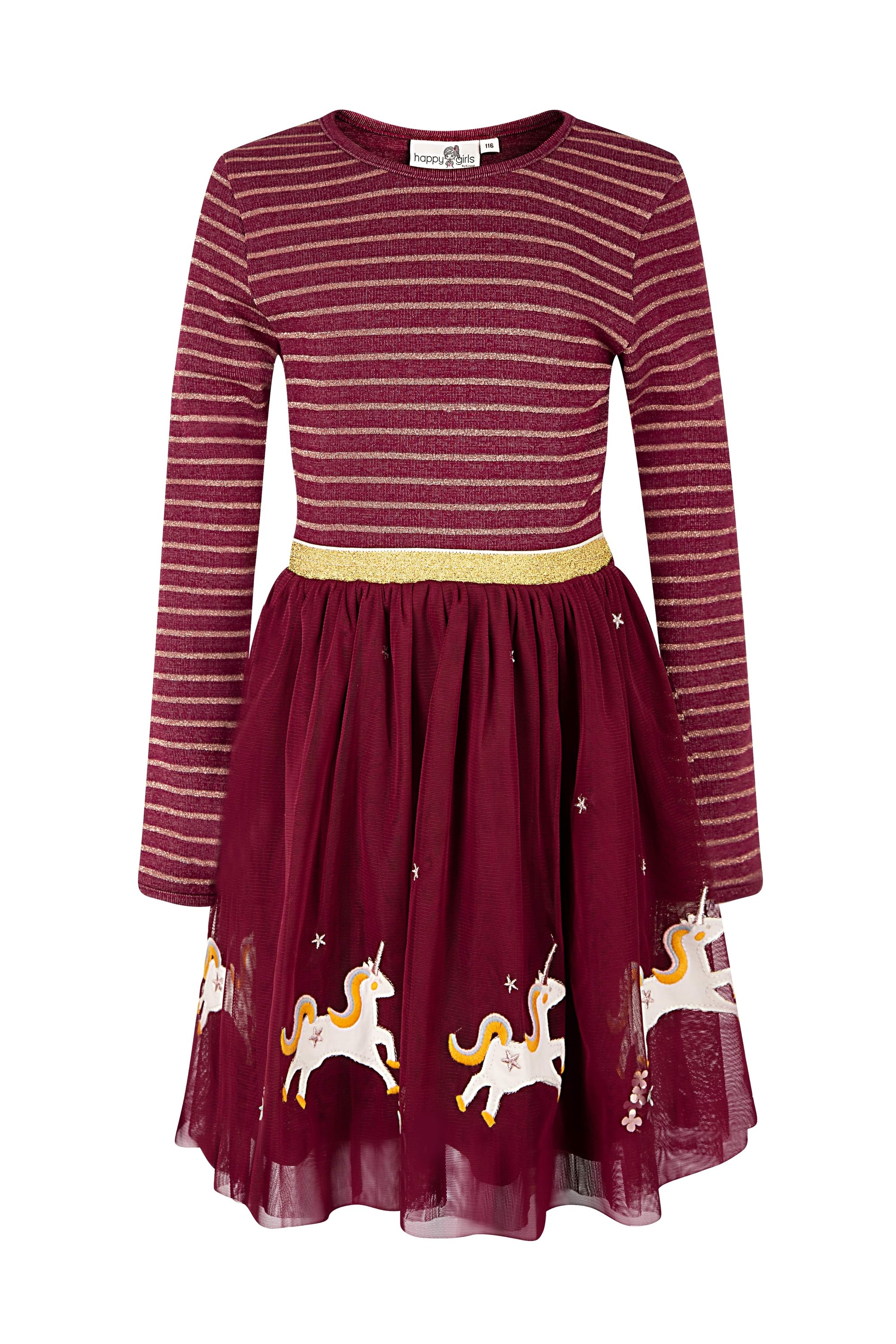 HAPPY GIRLS Mädchen Sommerkleid "dress"berry, Gr. 146, Stoff, 100% Baumwolle, Kleider