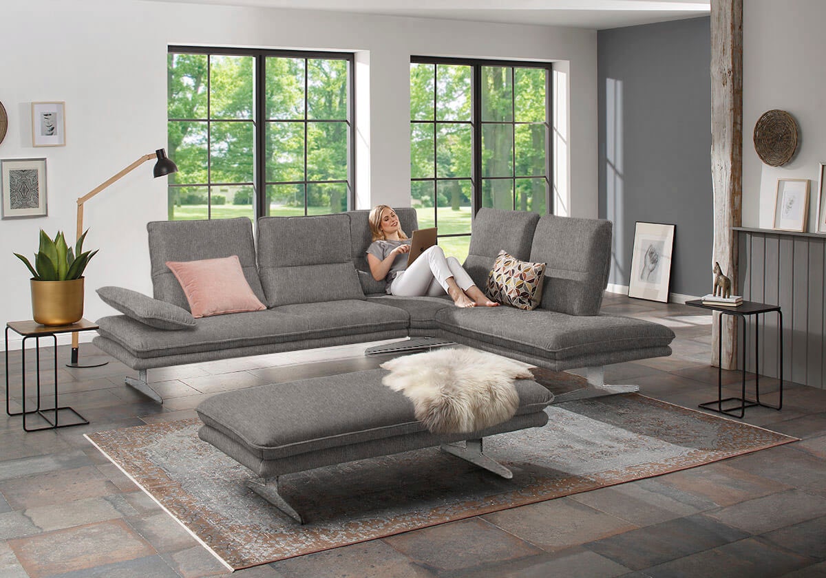 W.SCHILLIG Ecksofa "broadway, Designsofa, mit tollem Sitzkomfort, L-Form", günstig online kaufen