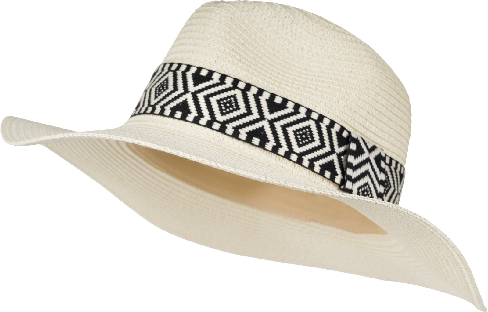 styleBREAKER Sonnenhut "Panama Strohhut Hutband Azteken Muster" 1 Stk.
