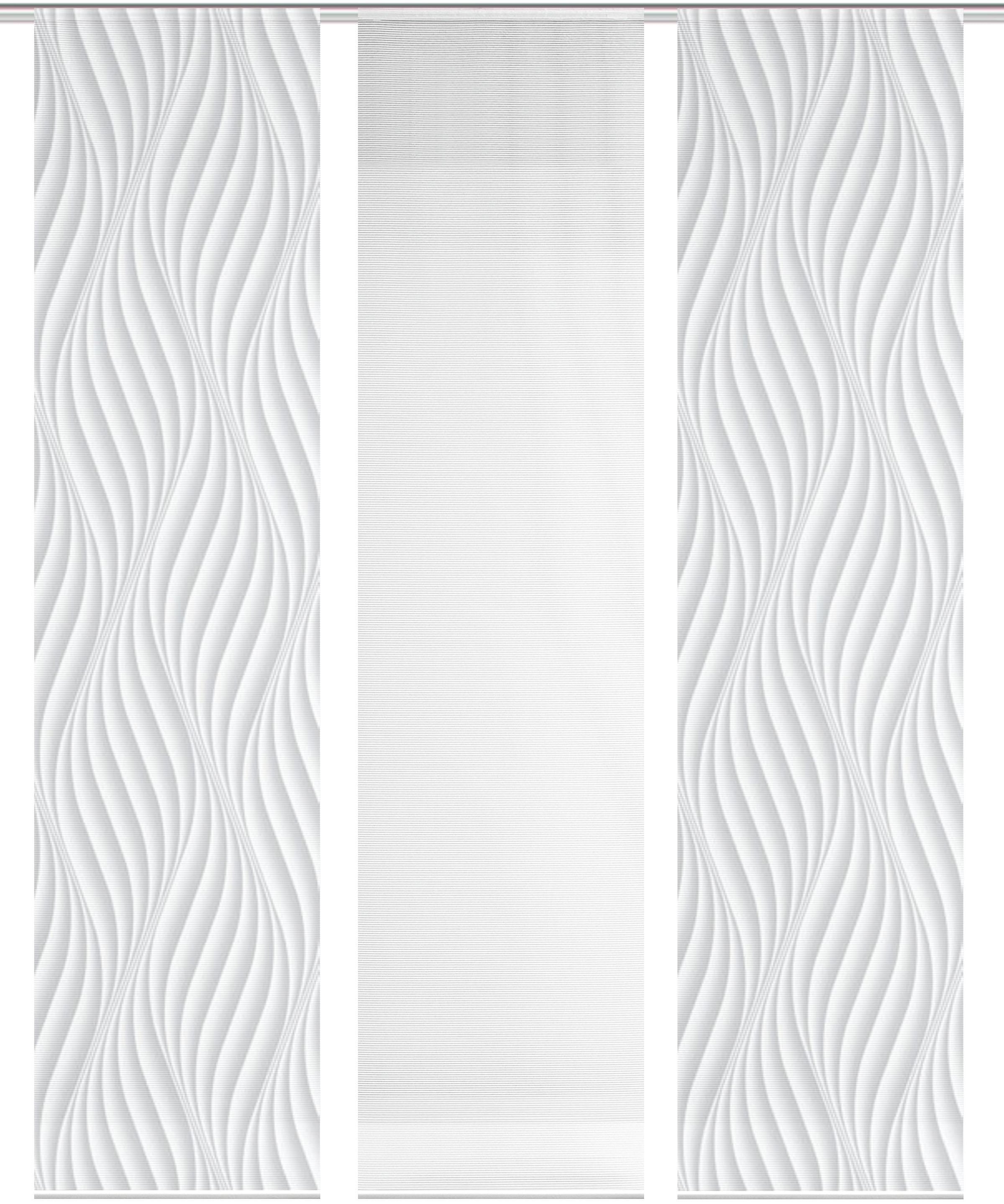 Vision S Schiebegardine »3ER SET WAVE«, (3 St.), HxB: 260x60, Schiebevorhang 3er Set Digitaldruck