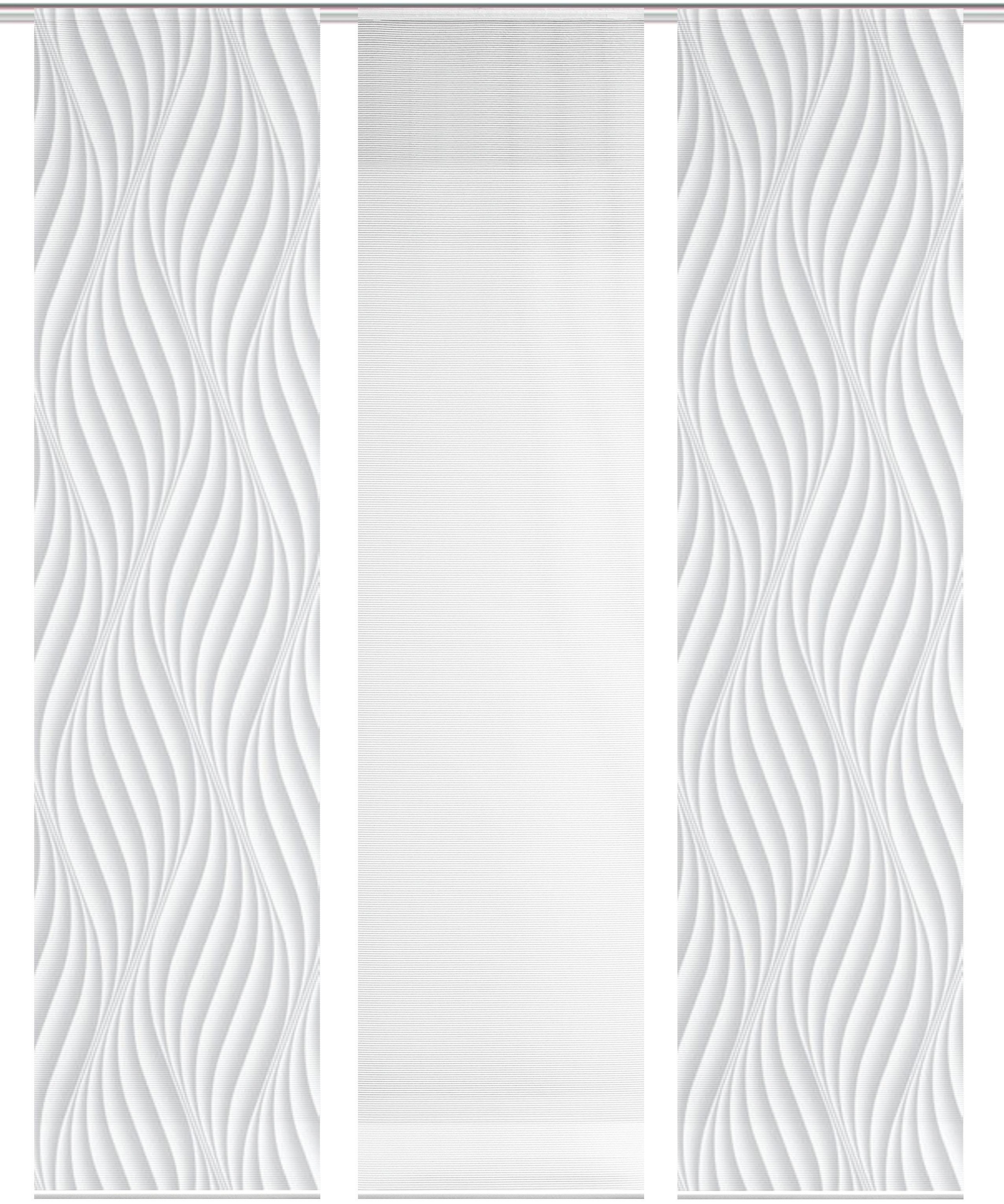 Vision S Schiebegardine "3ER SET WAVE" Paneelwagen 3 Stk. tlg. HxB: 260x60, günstig online kaufen