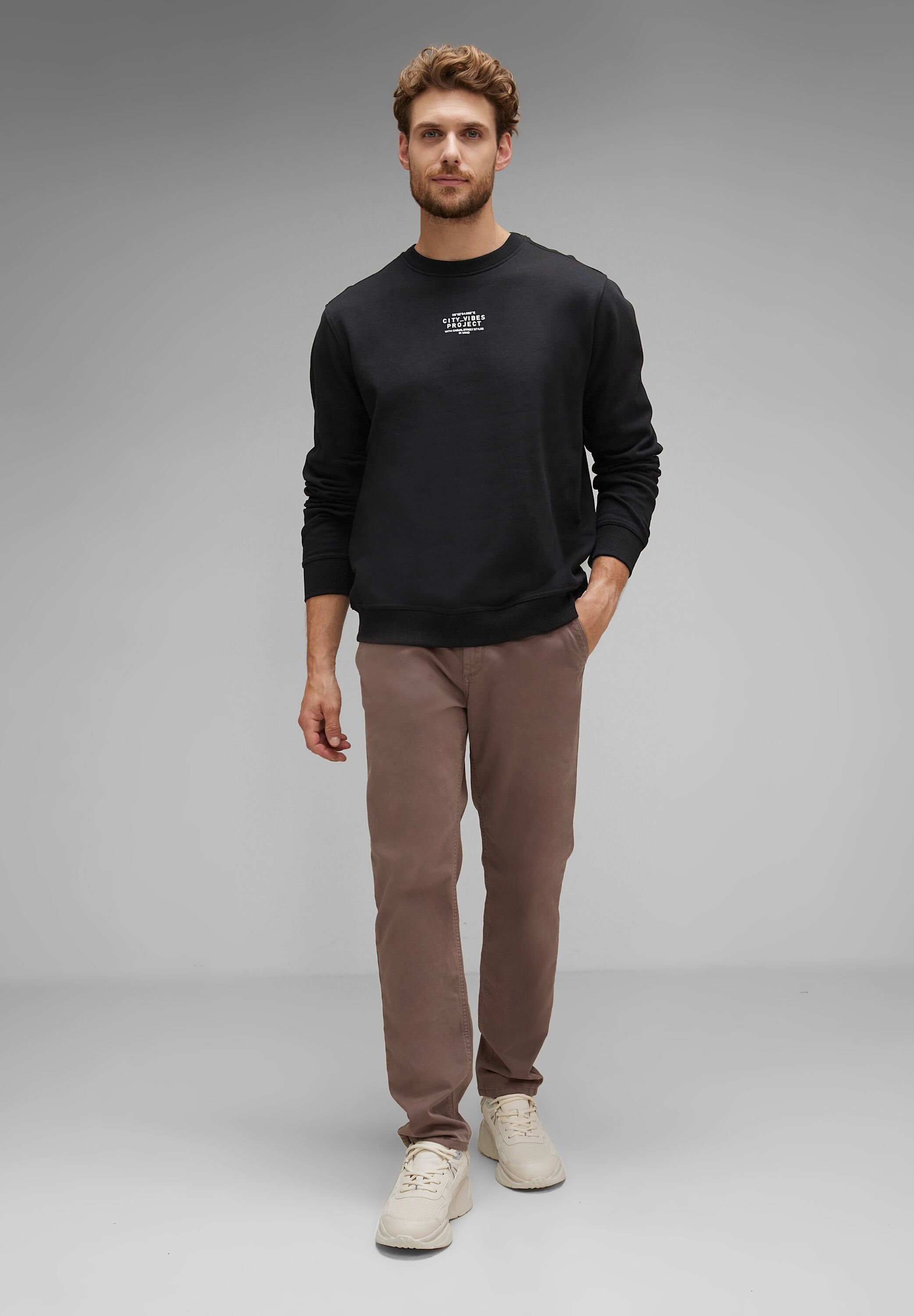 STREET ONE MEN Sweatshirt, Feel Good Fit