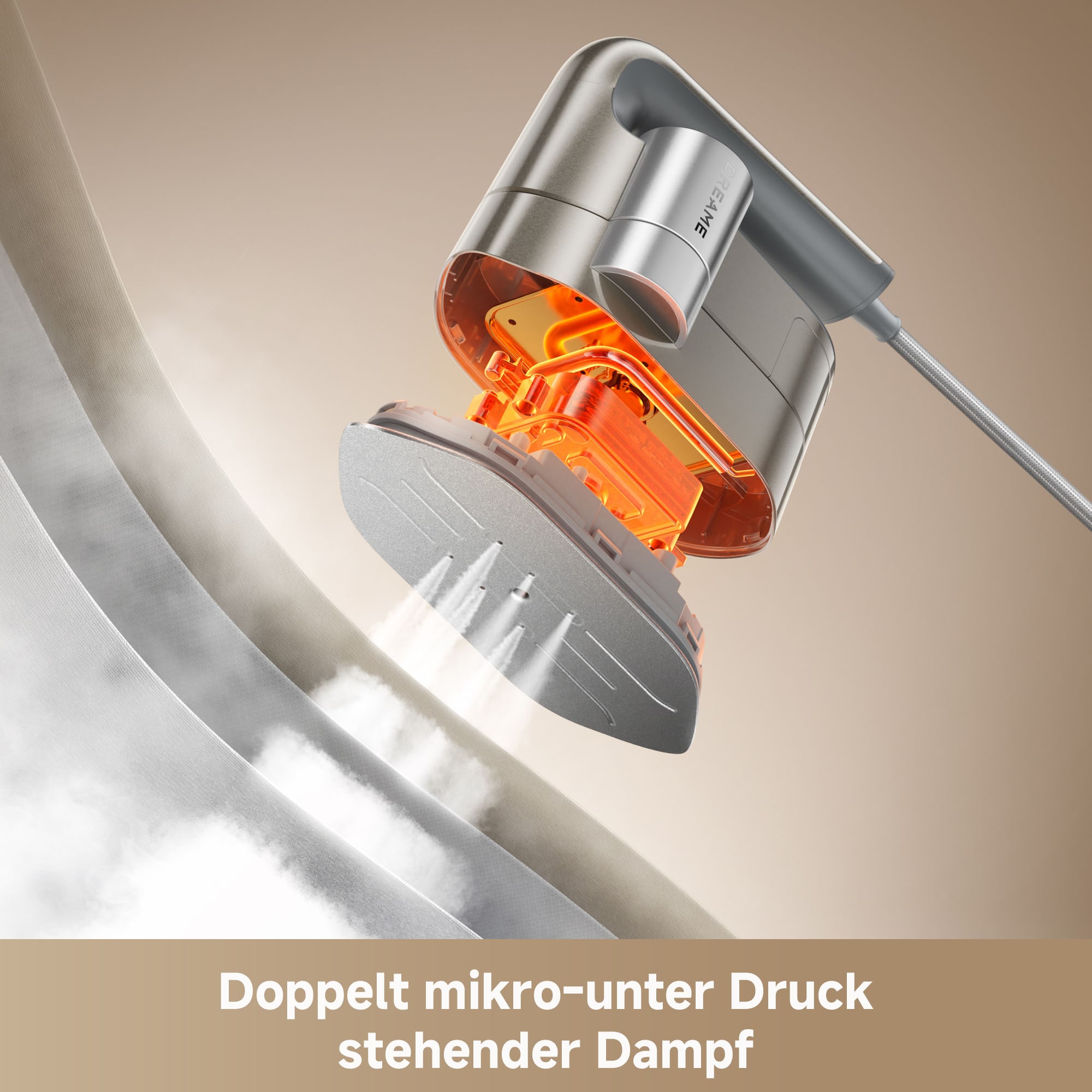 Dreame Dampfbügeleisen »Rotafly P7« 1200 W drehbare Bügelsohle, 5 Modi