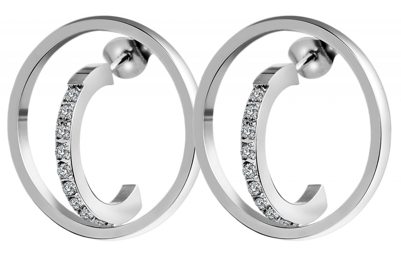 Adelia´s Paar Ohrhänger »Neuheit 2025 - Damen Ohrstecker aus Edelstahl und Strass Ø 23 mm«